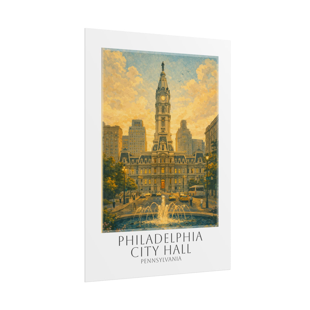 Philadelphia City Hall Travel Poster