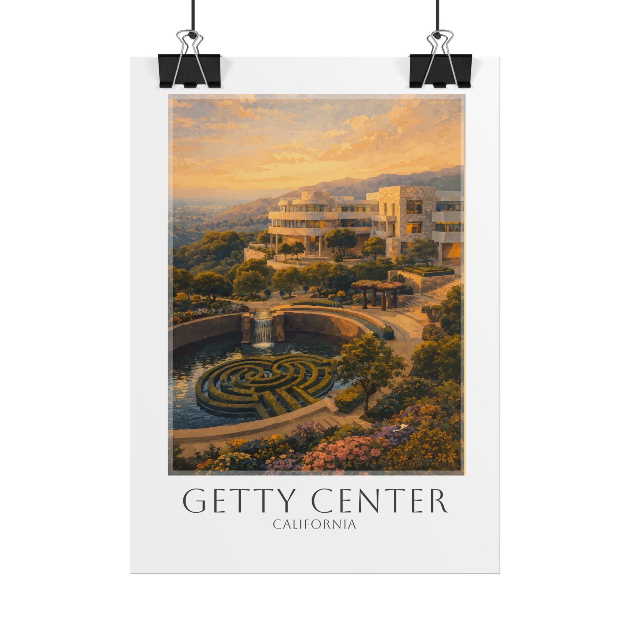 Getty Center Travel Poster