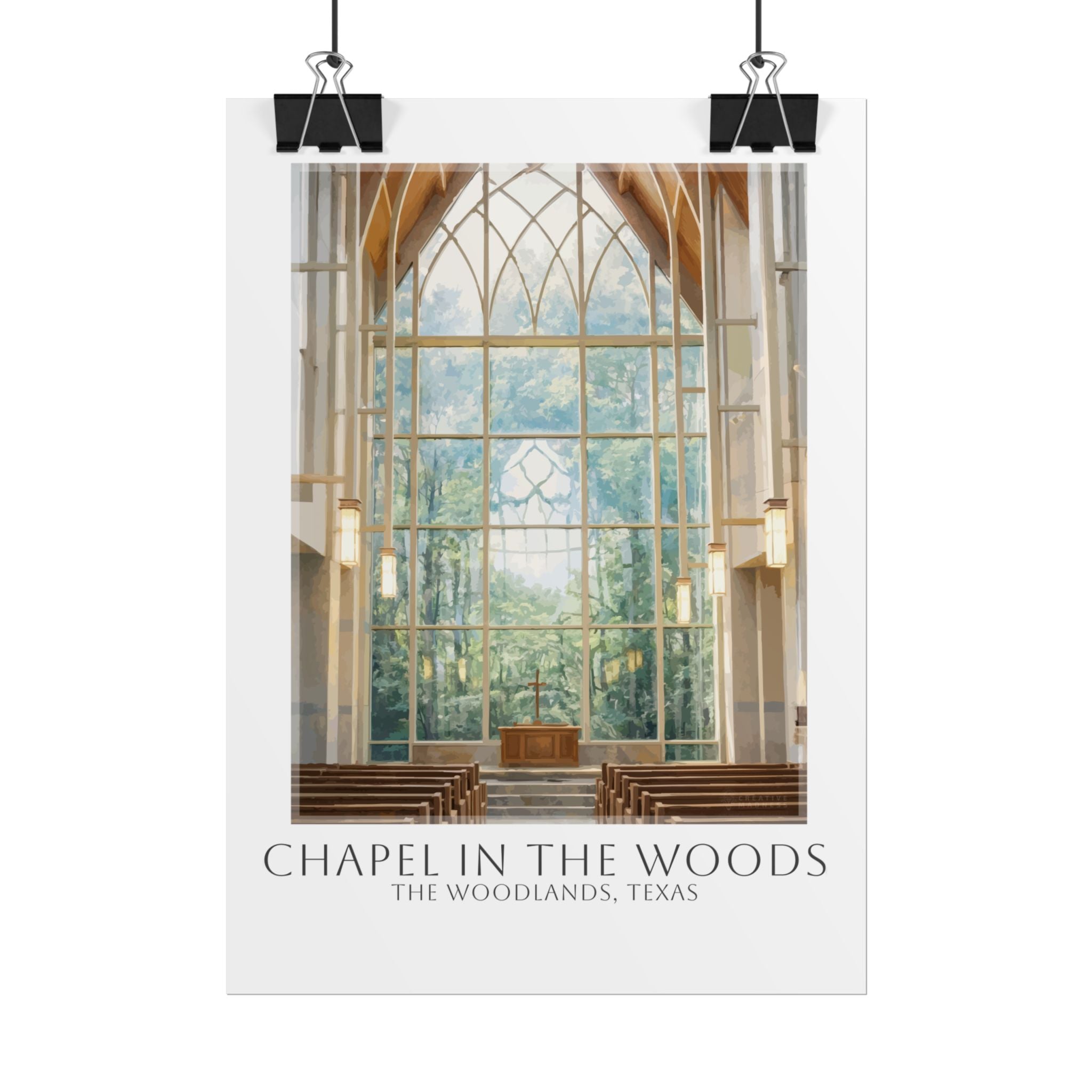 Chapel In The Woods Travel Poster