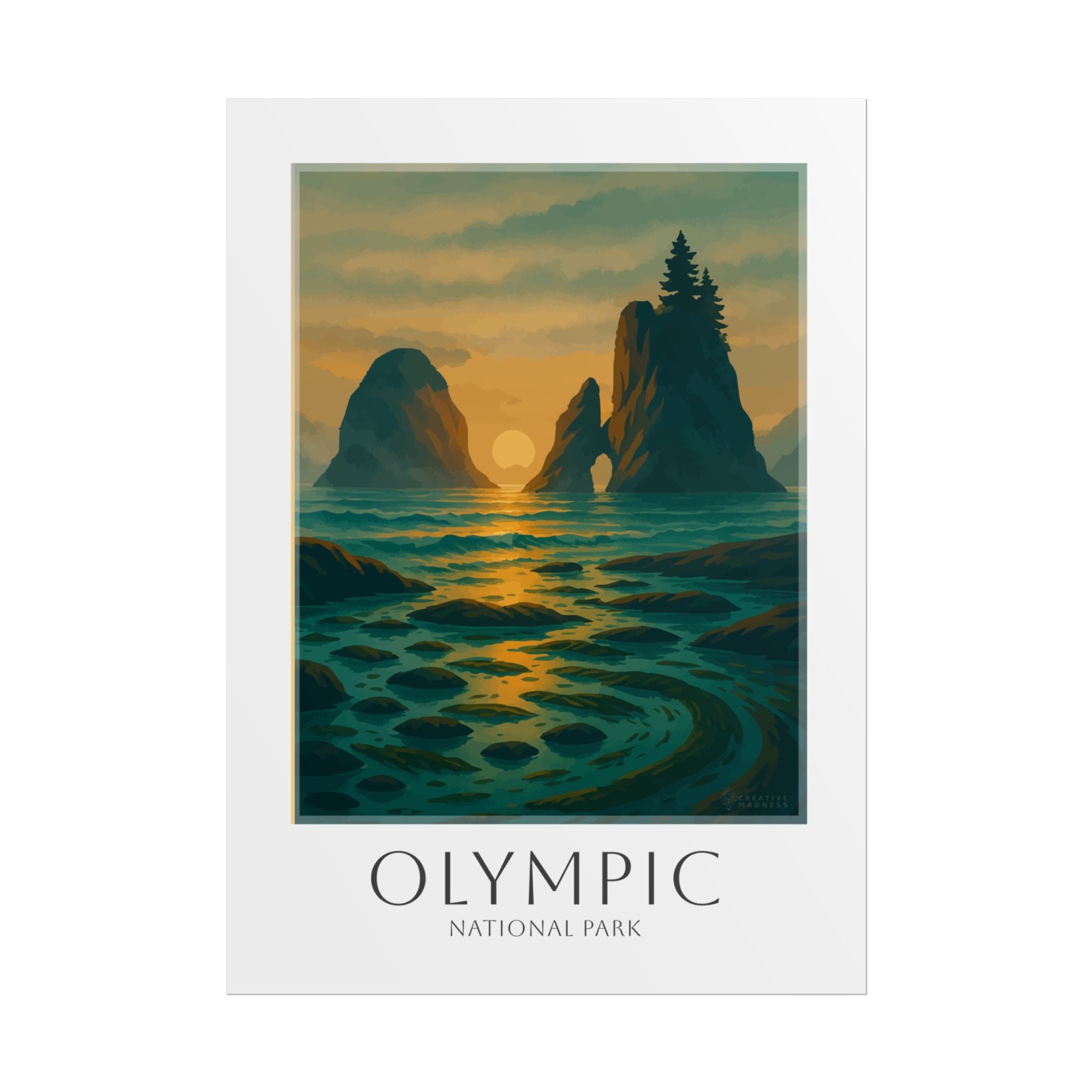 OLYMPIC  * Travel Poster * National Park Wall Art