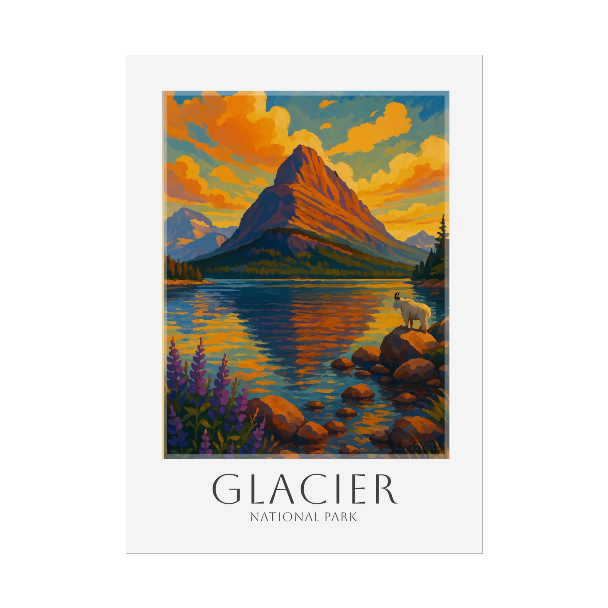 GLACIER  * Travel Poster * National Park Wall Art
