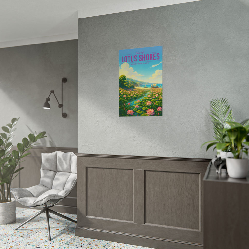 Lotus Shores Travel Poster