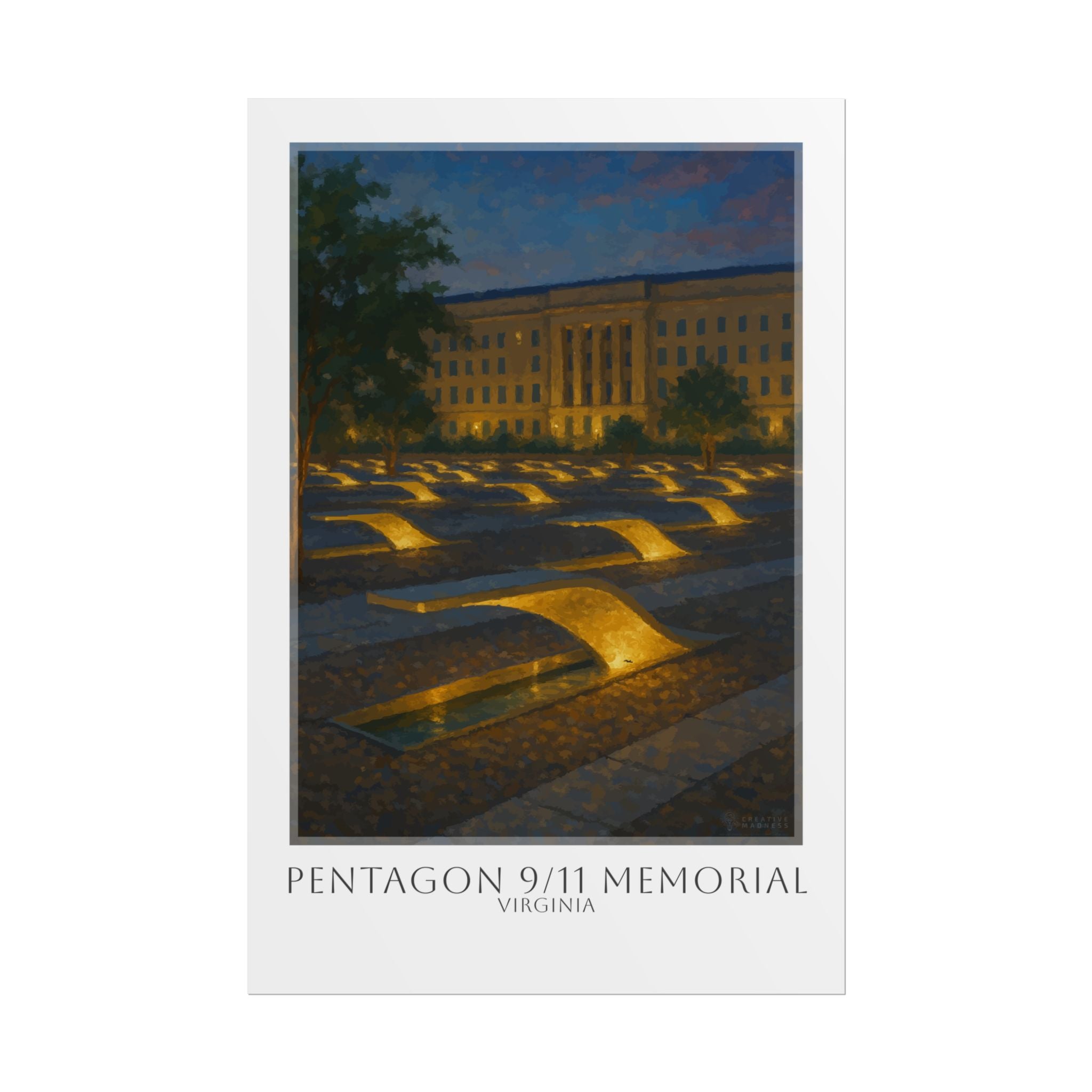 Pentagon 9-11 Memorial Travel Poster