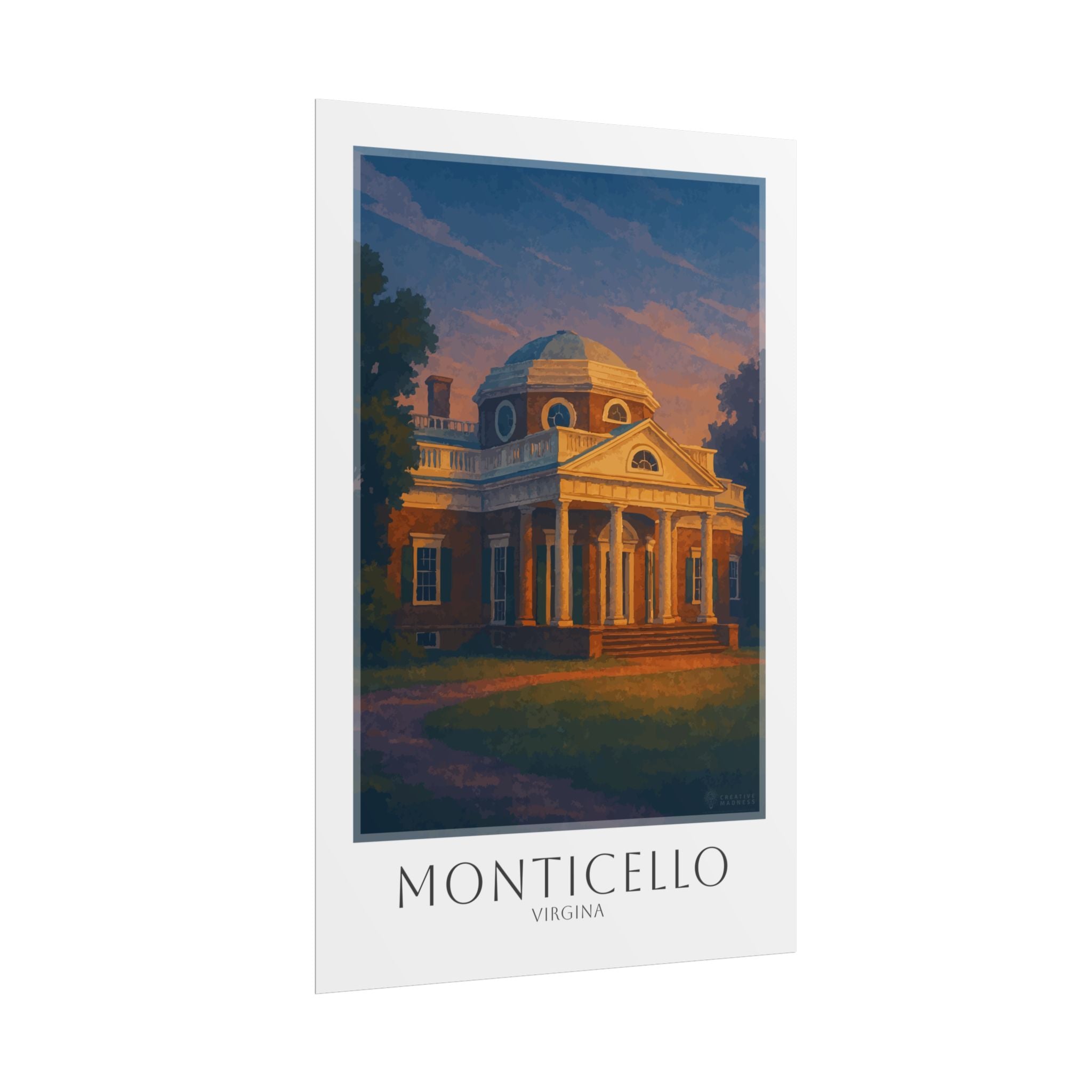 Monticello Travel Poster