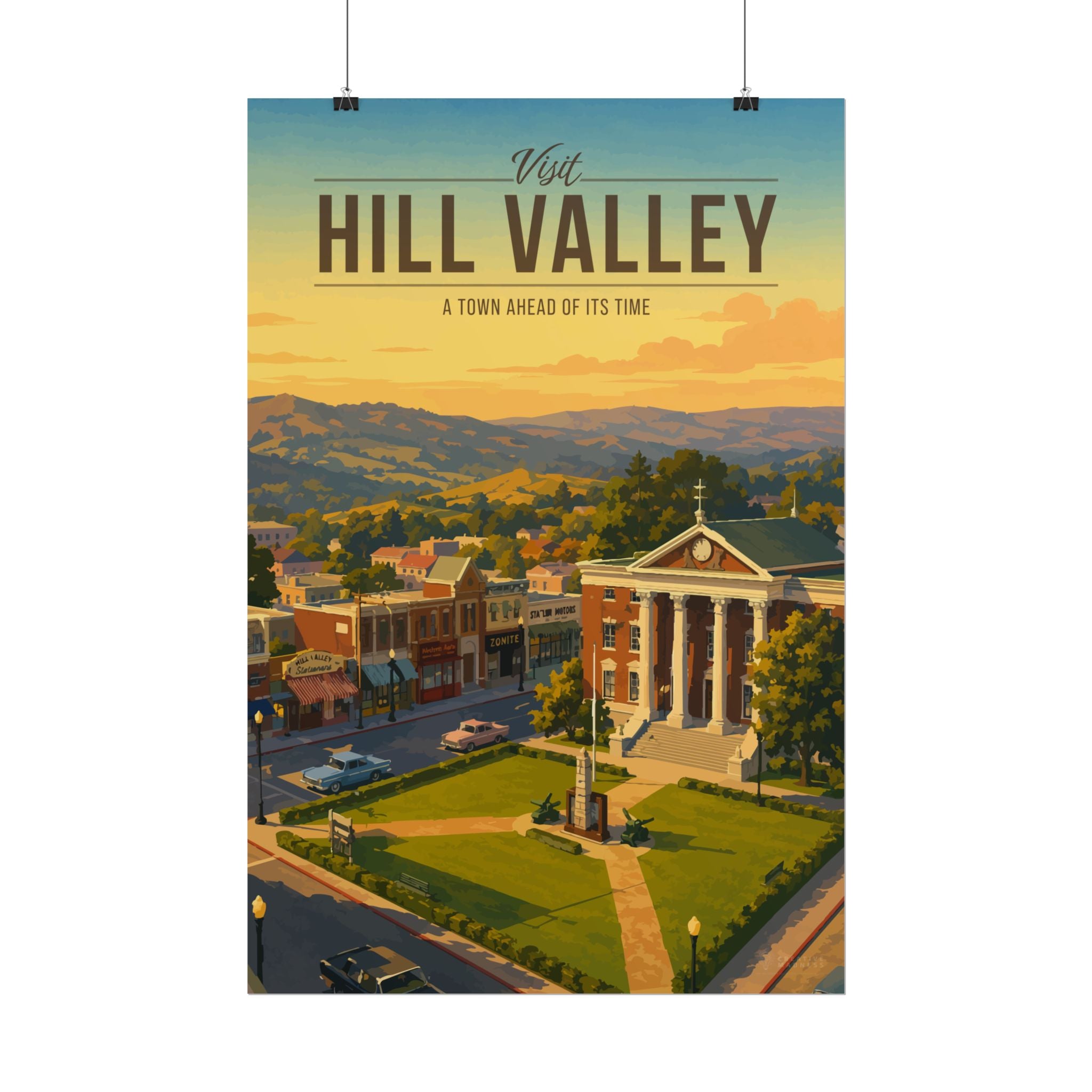 Hill Valley Travel Poster