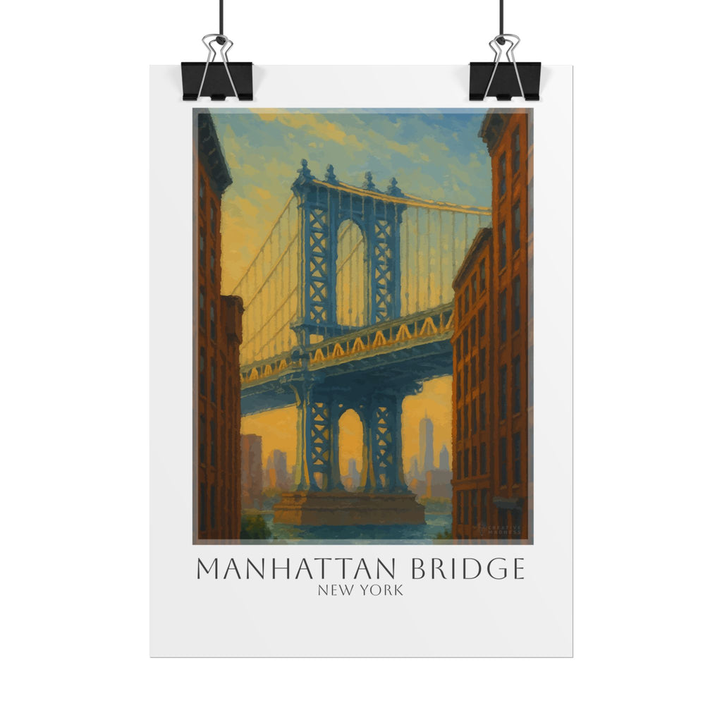 Manhattan Bridge Travel Poster
