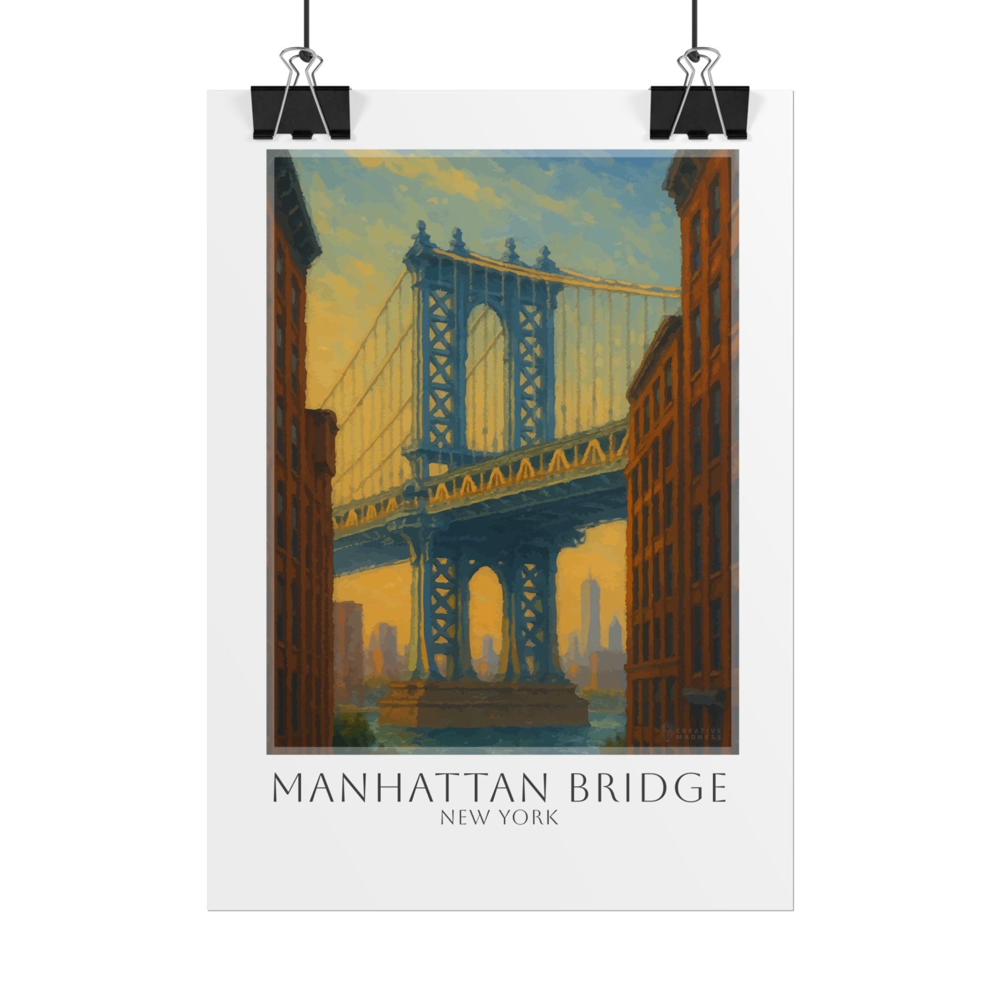 Manhattan Bridge Travel Poster