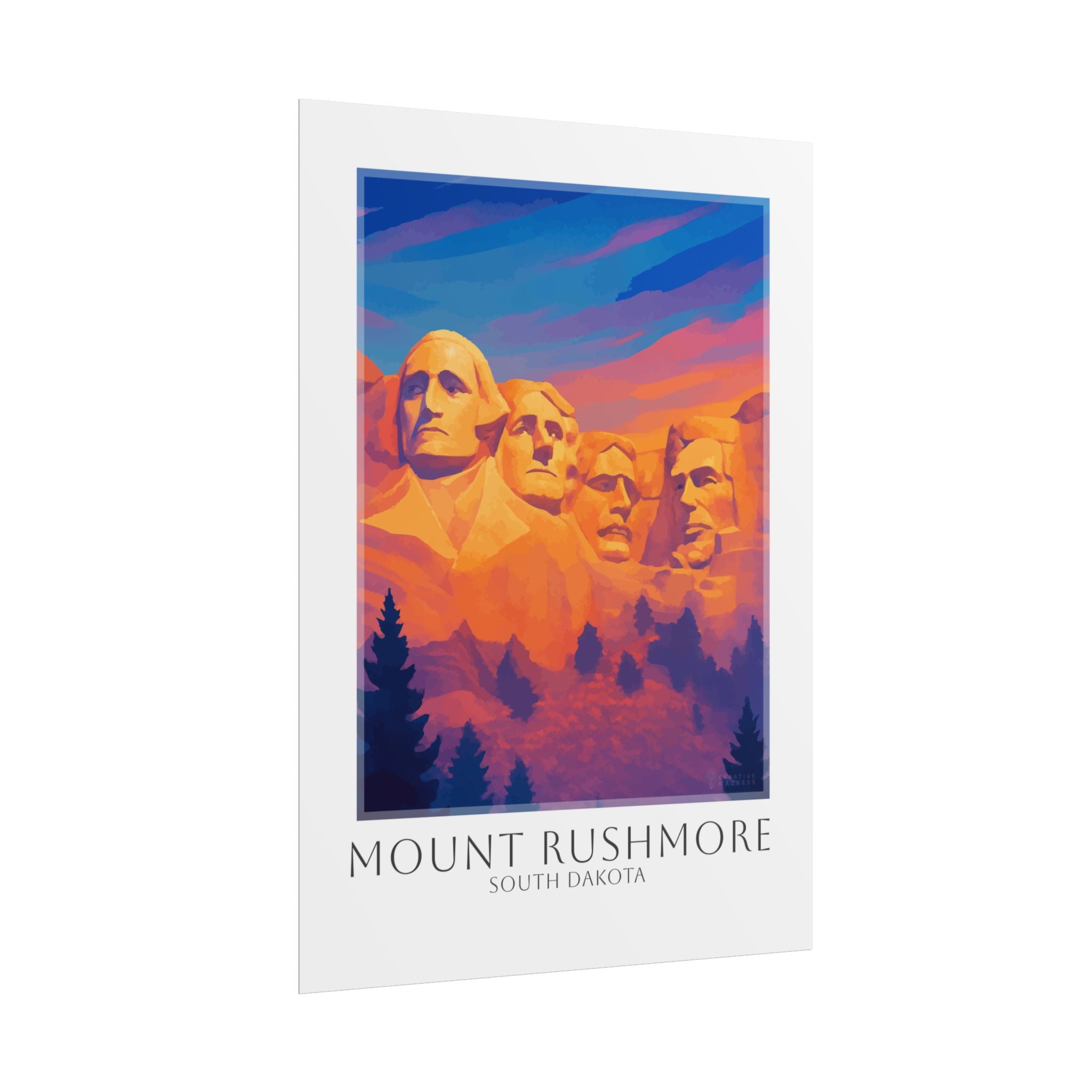 Mount Rushmore Travel Poster