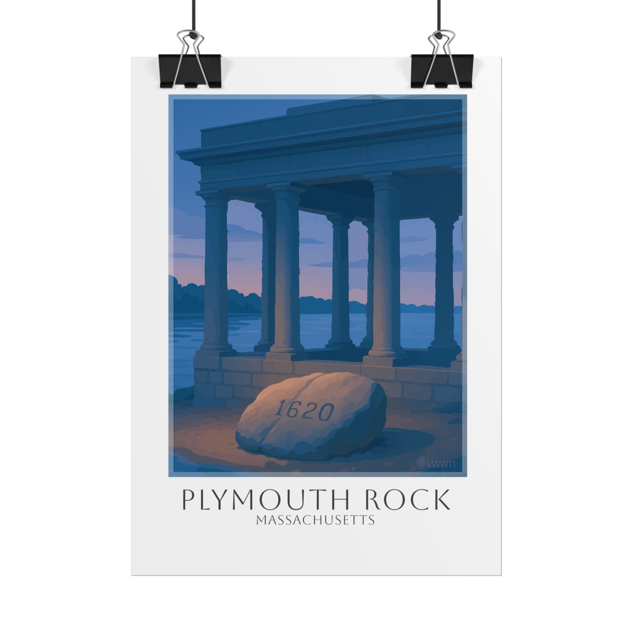 Plymouth Rock Travel Poster