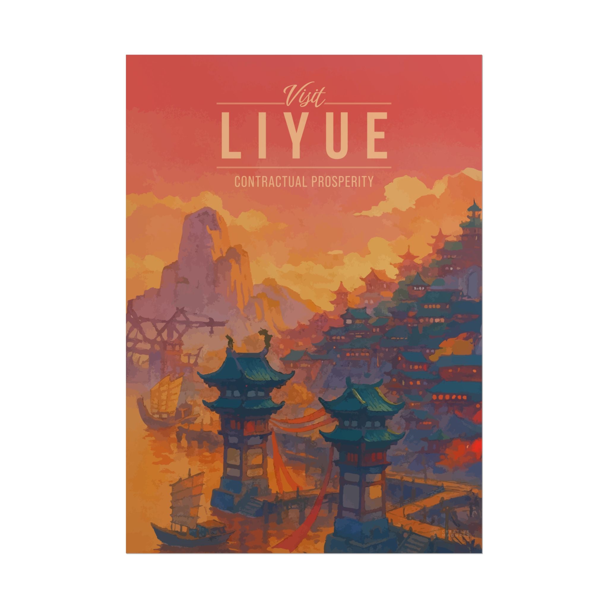 LIYUE * Travel Poster * Impactful Fantasy Wall Art