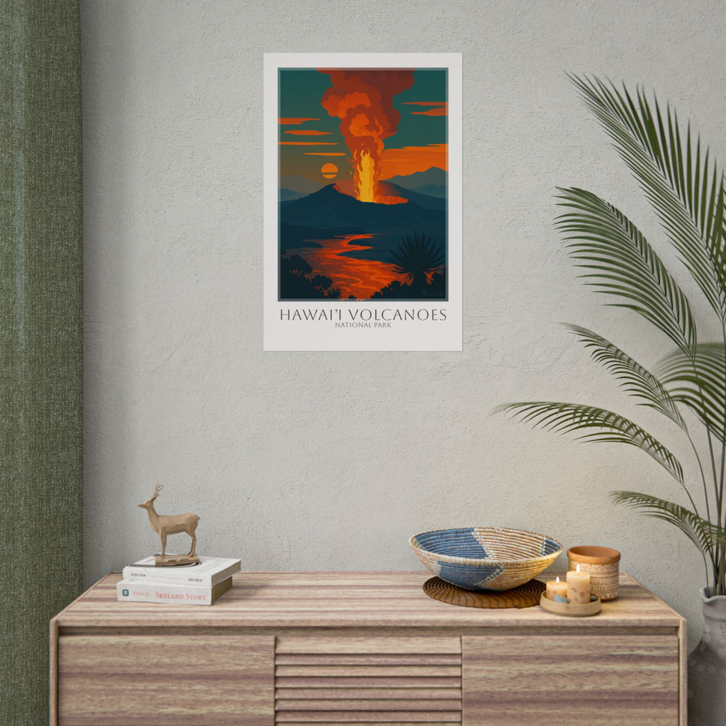 HAWAII VOLCANOES  * Travel Poster * National Park Wall Art