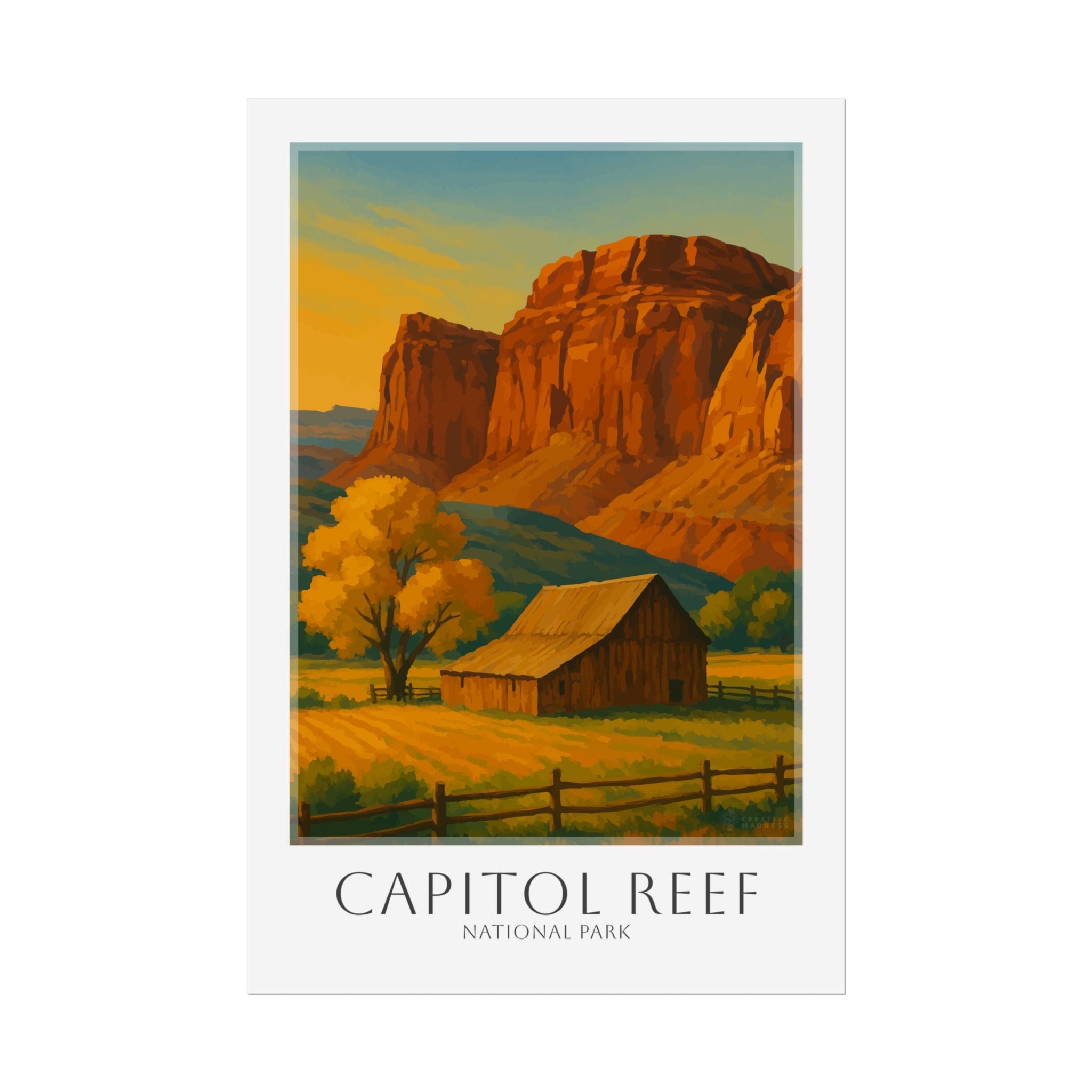 CAPITOL REEF * Travel Poster * National Park Wall Art