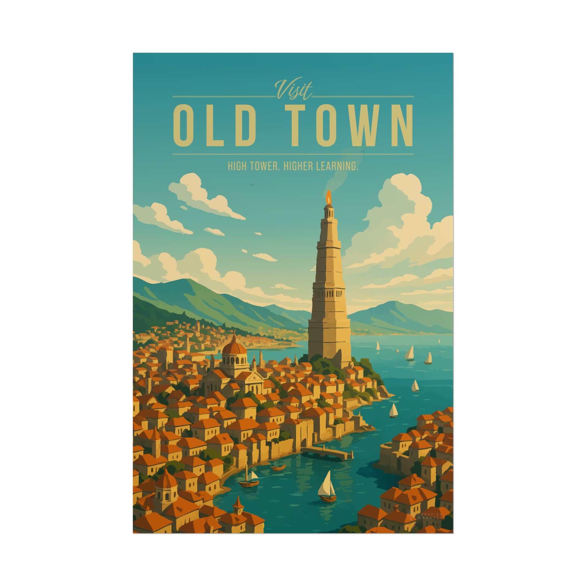 Old Town Travel Poster