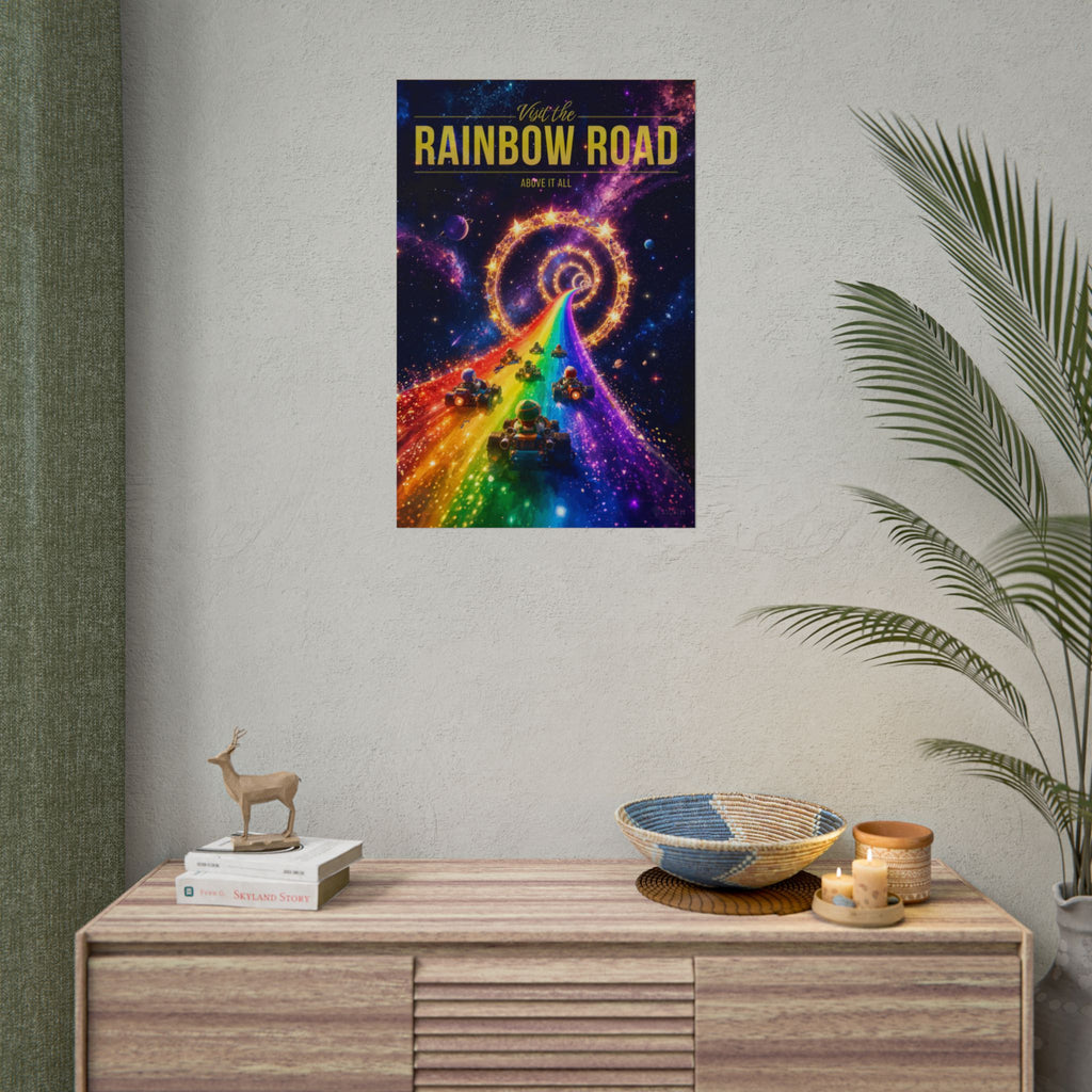 Rainbow Road Travel Poster