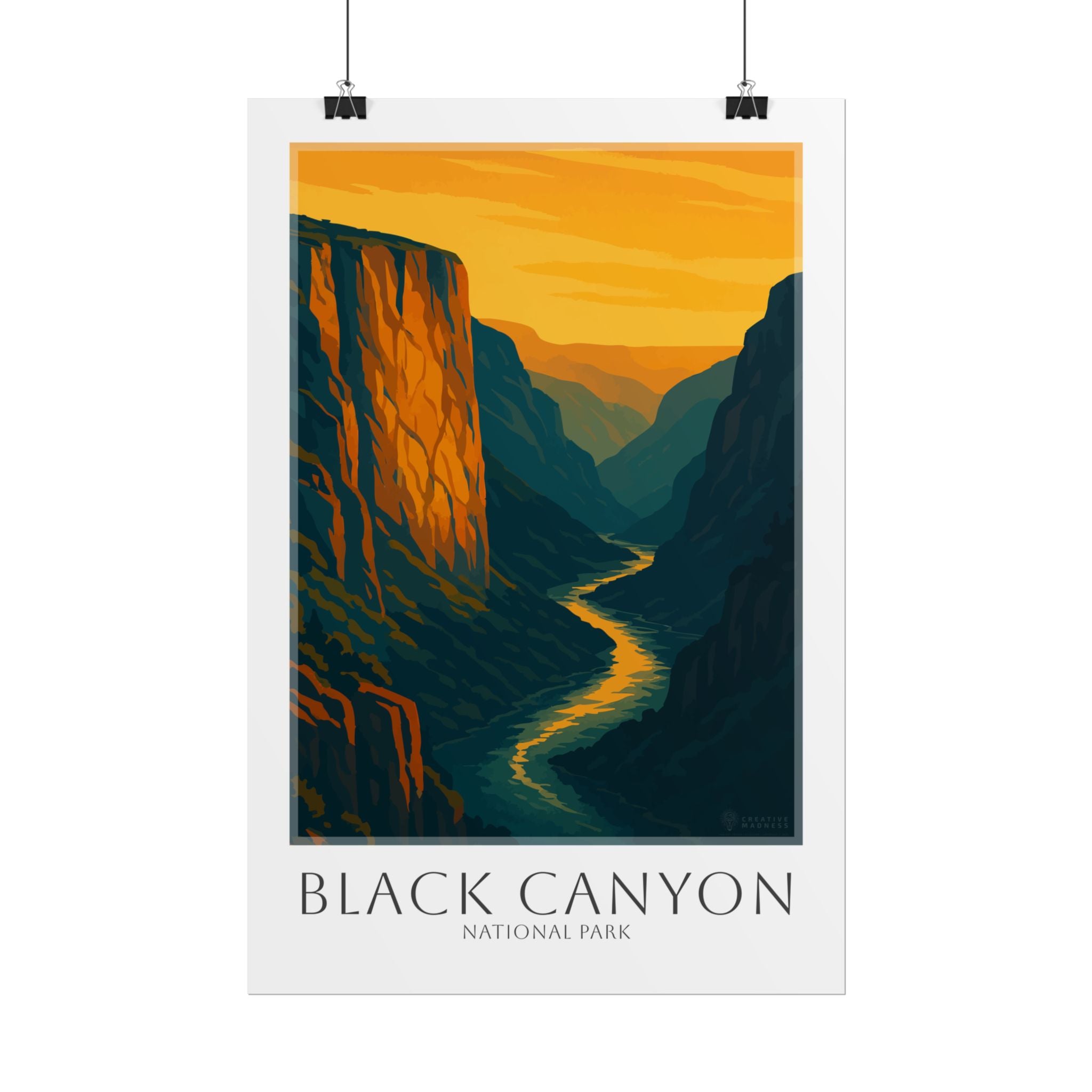 BLACK CANYON * Travel Poster * National Park Wall Art