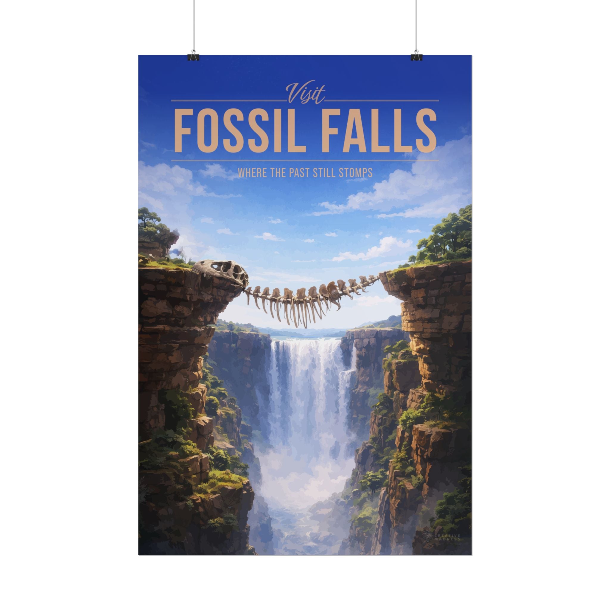 Fossil Falls Travel Poster