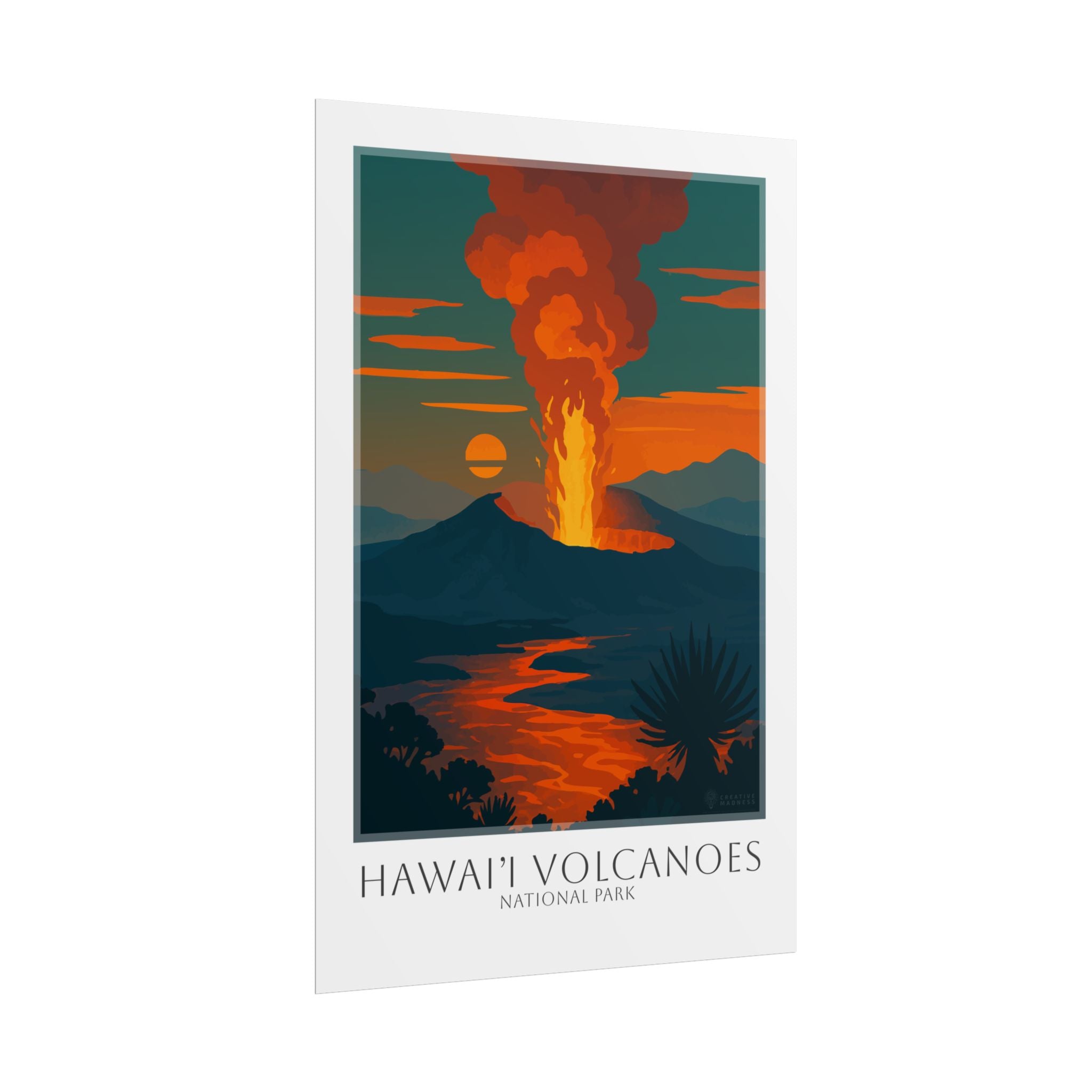 HAWAII VOLCANOES  * Travel Poster * National Park Wall Art