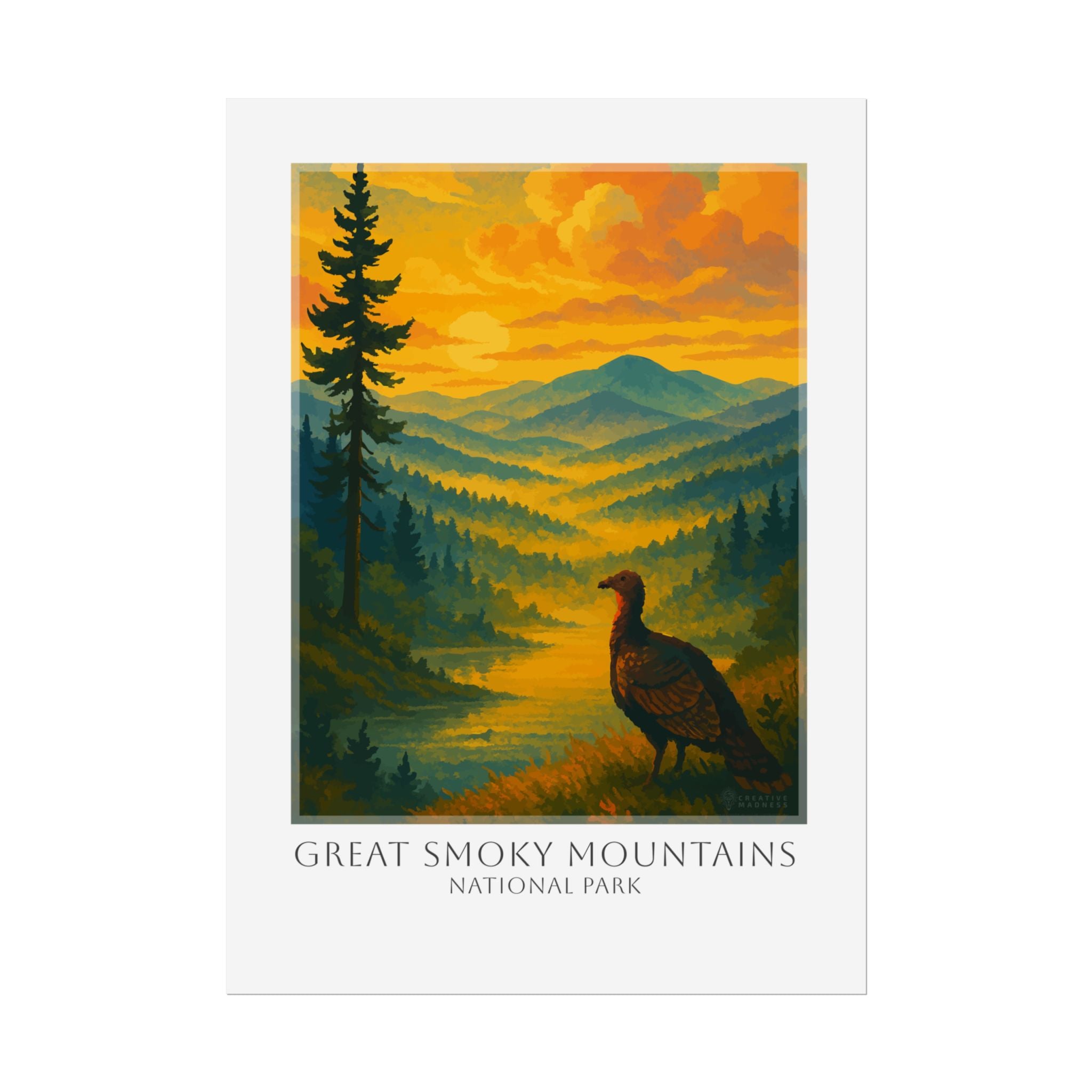GREAT SMOKY MOUNTAINS  * Travel Poster * National Park Wall Art