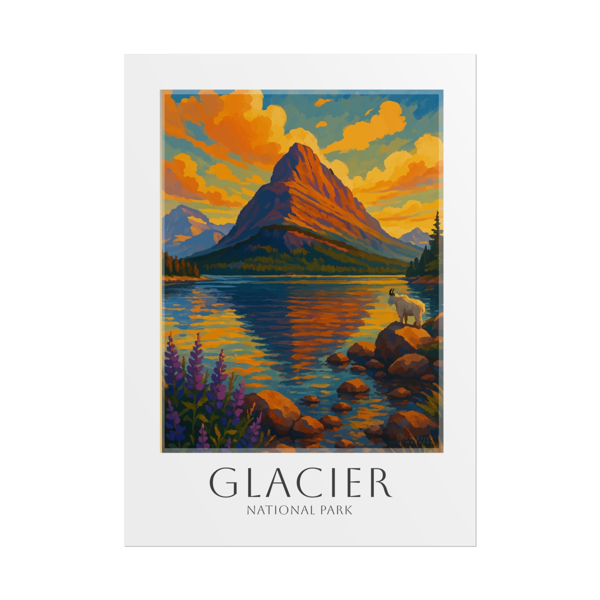 GLACIER  * Travel Poster * National Park Wall Art