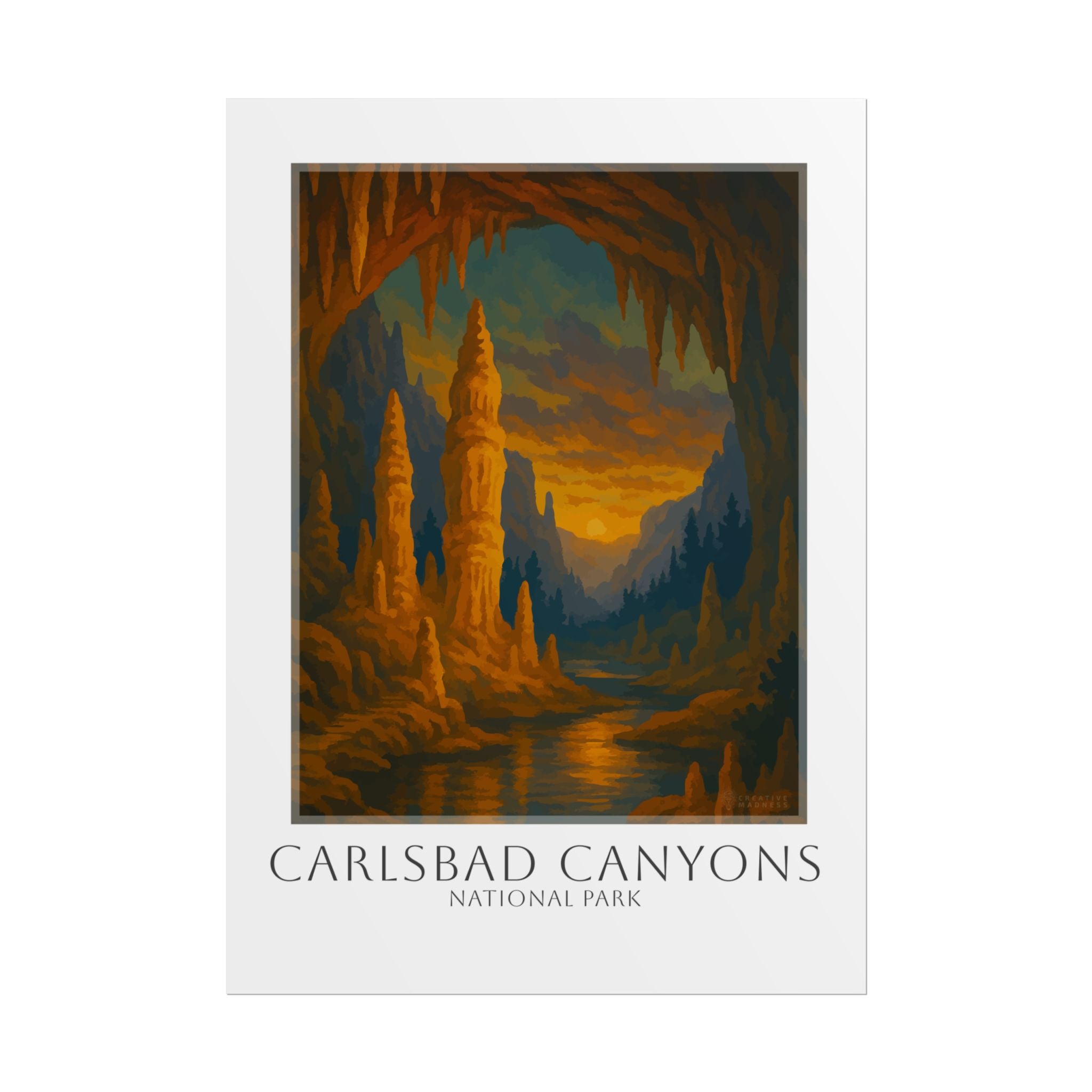 CARLSBAD CAVERNS  * Travel Poster * National Park Wall Art