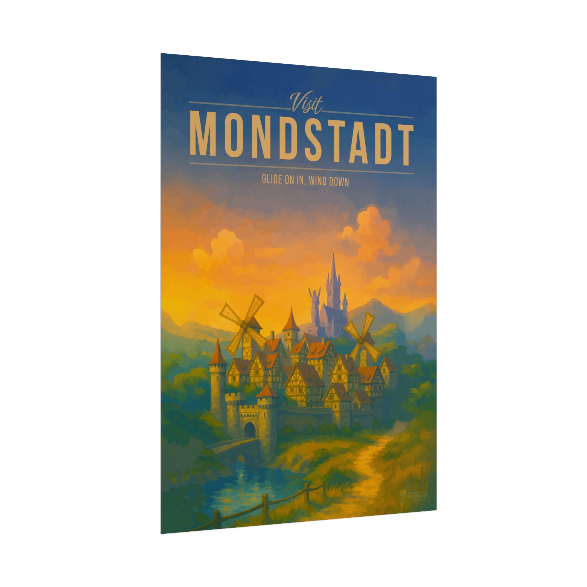 MONDSTADT * Travel Poster * Impactful Fantasy Wall Art