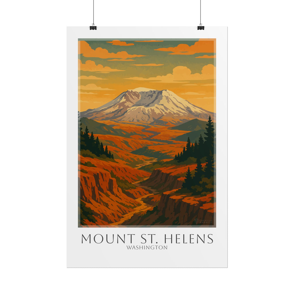 Mount St Helens Travel Poster