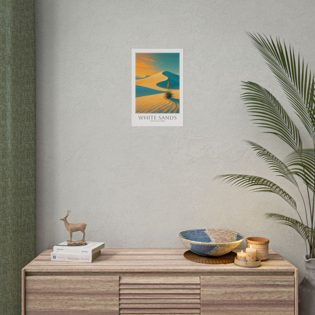 WHITE SANDS * Travel Poster * National Park Wall Art