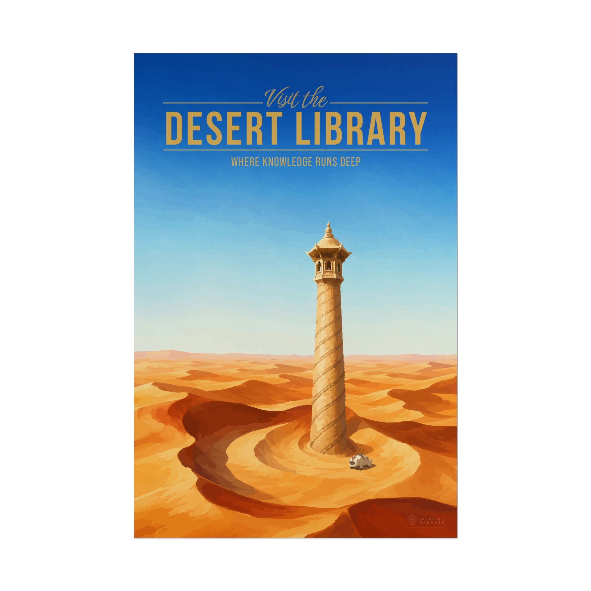 Desert Library Travel Poster