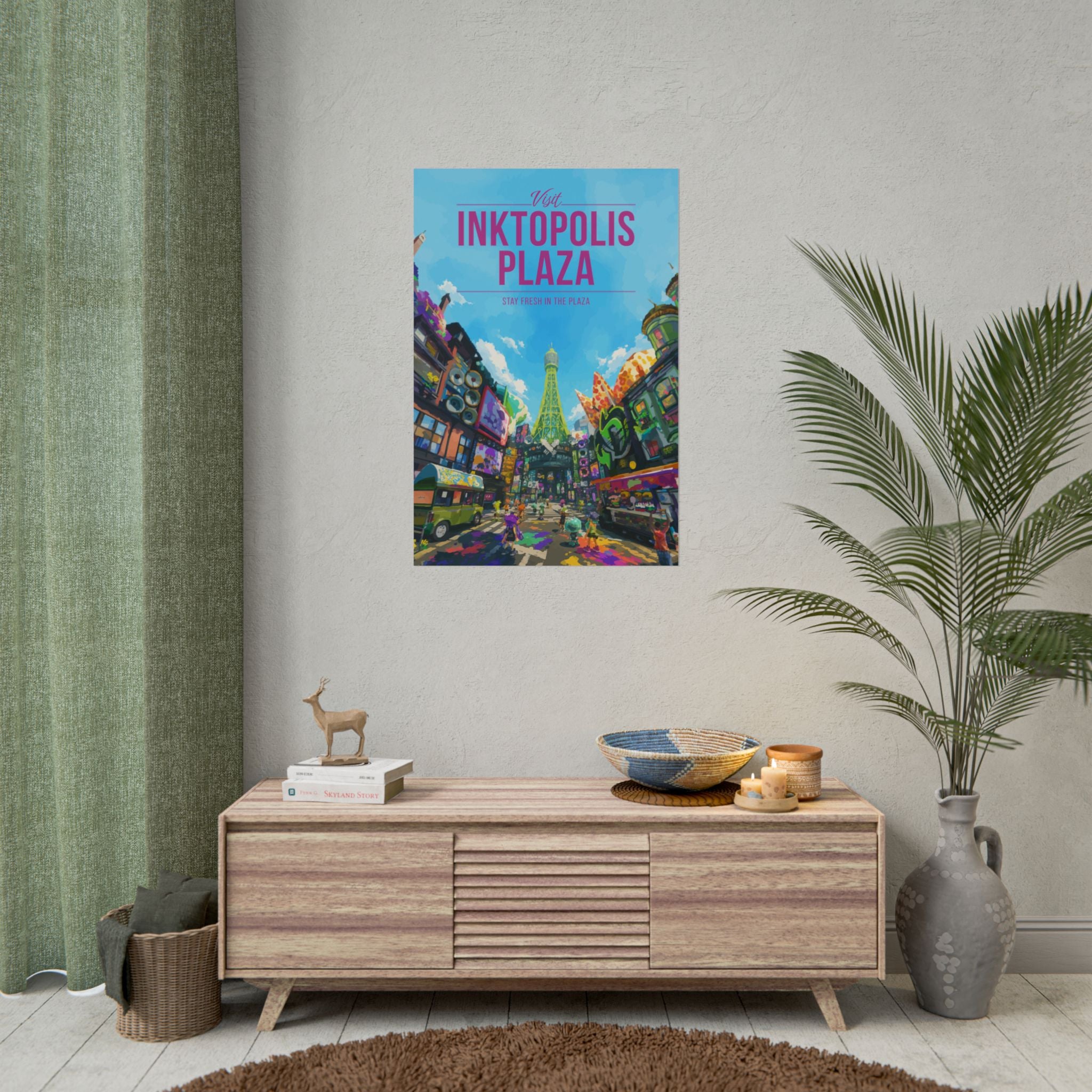 Inktopolis Plaza Travel Poster