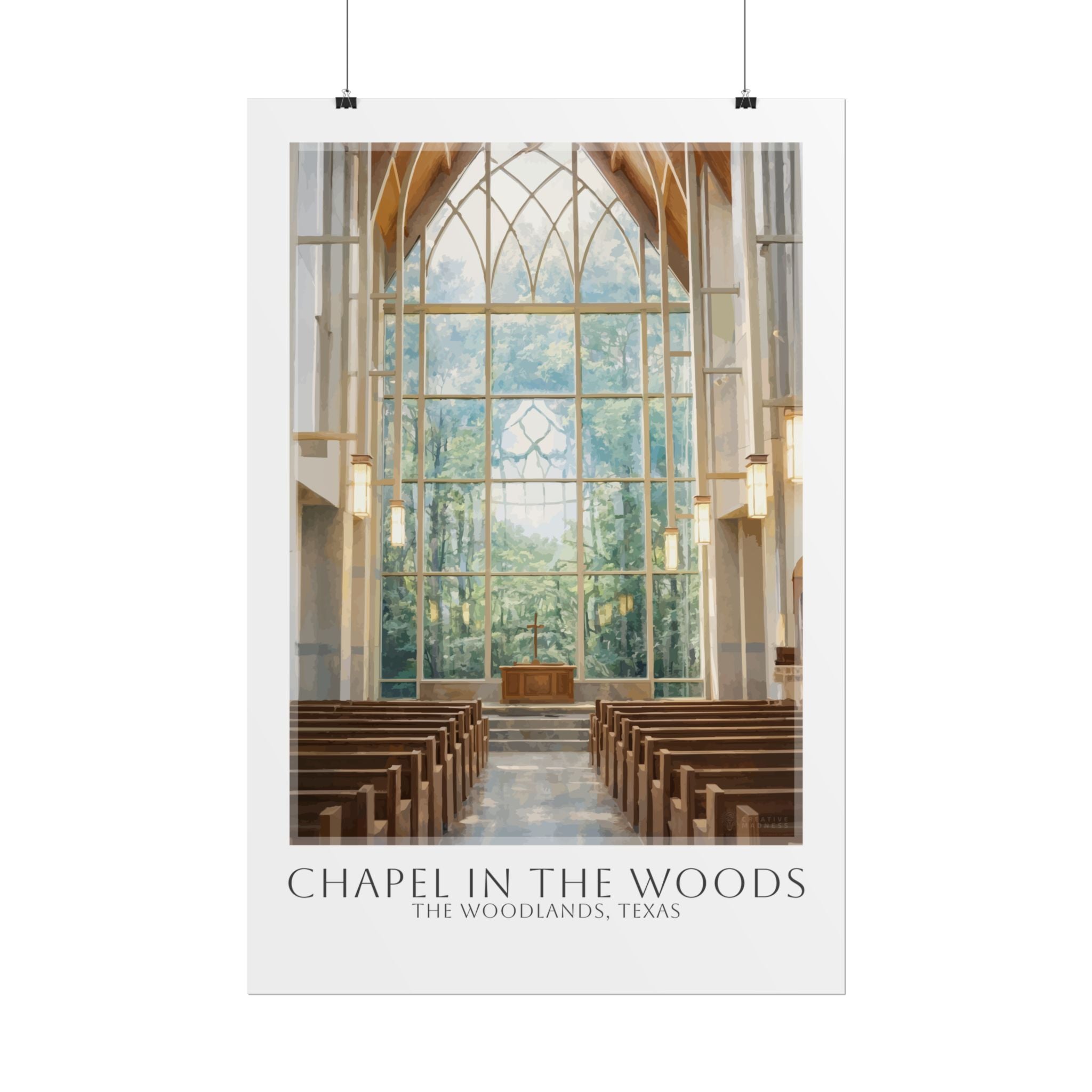 Chapel In The Woods Travel Poster
