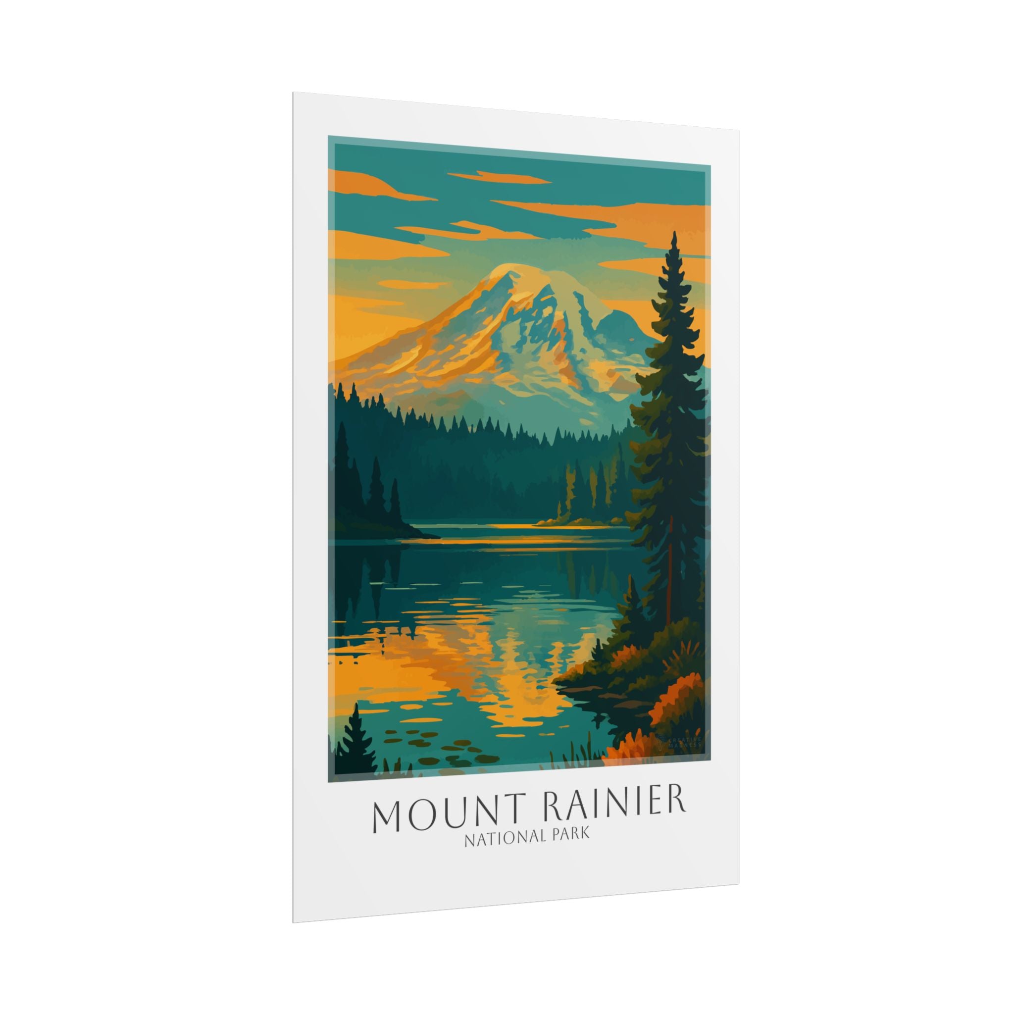 MOUNT RAINIER * Travel Poster * National Park Wall Art