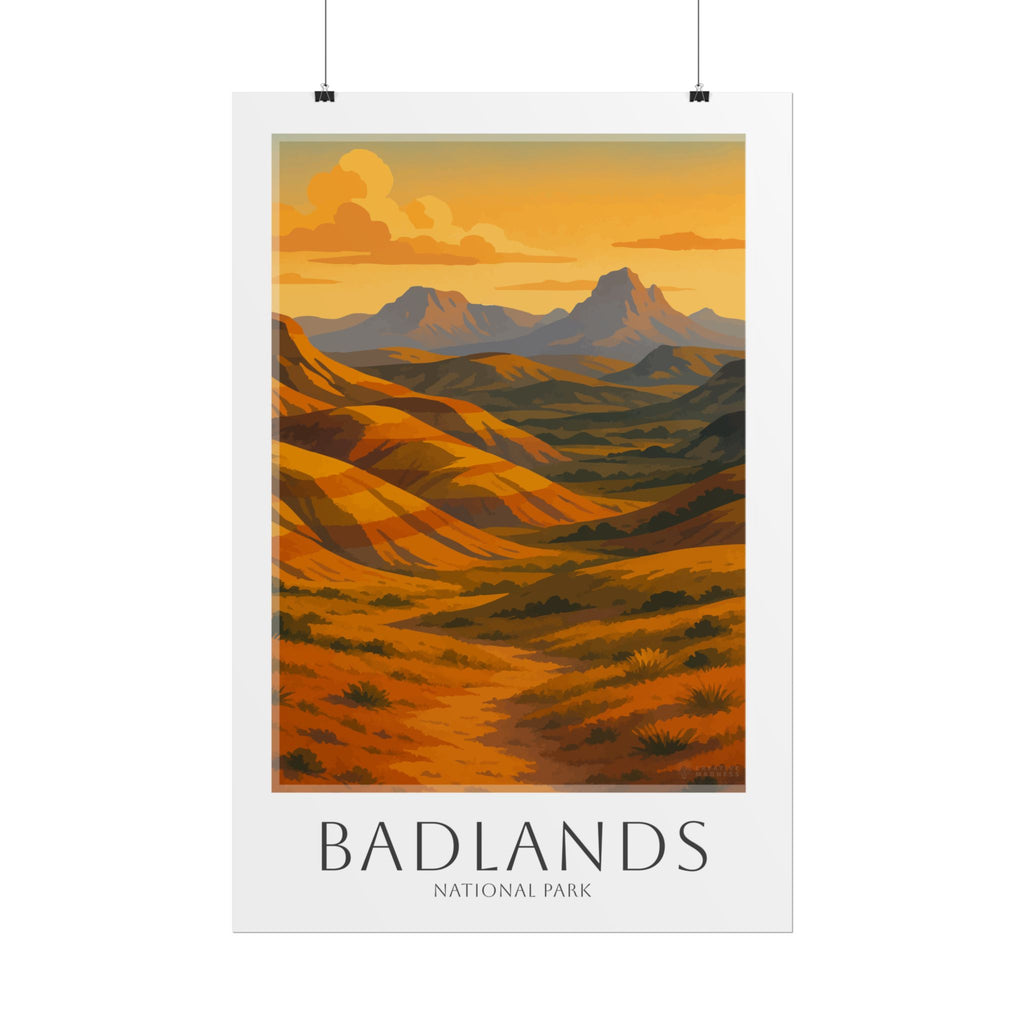 BADLANDS * Travel Poster * National Park Wall Art