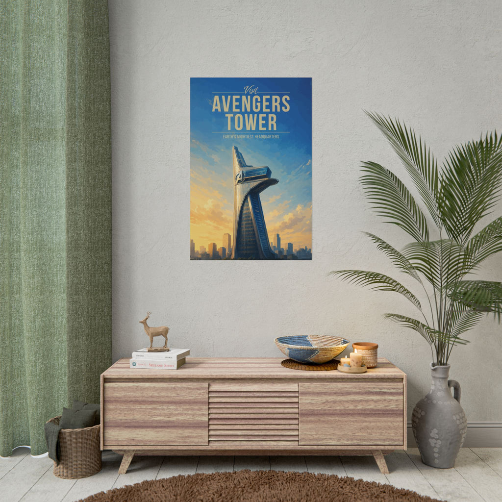 Avengers Tower Travel Poster