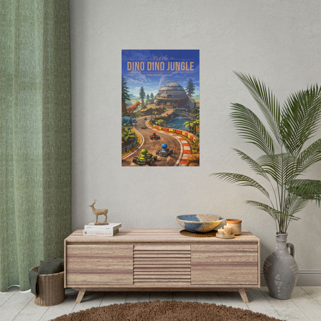 Dino Dino Jungle Travel Poster
