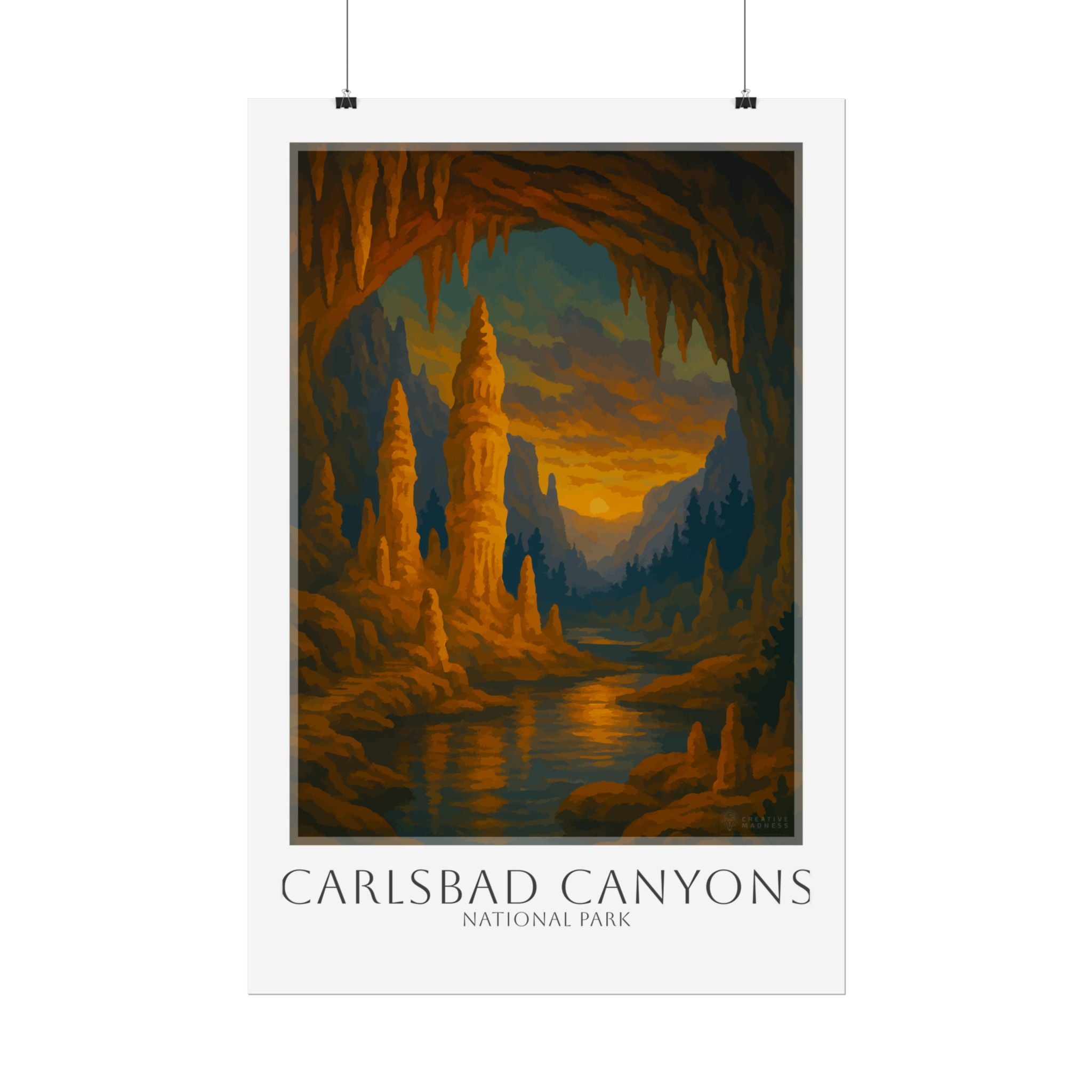 CARLSBAD CAVERNS  * Travel Poster * National Park Wall Art