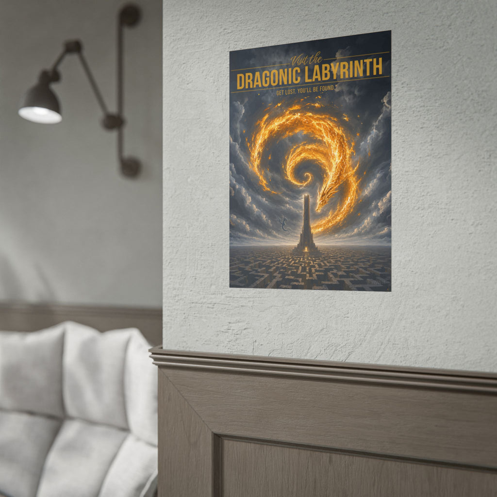 Dragonic Labyrinth Travel Poster