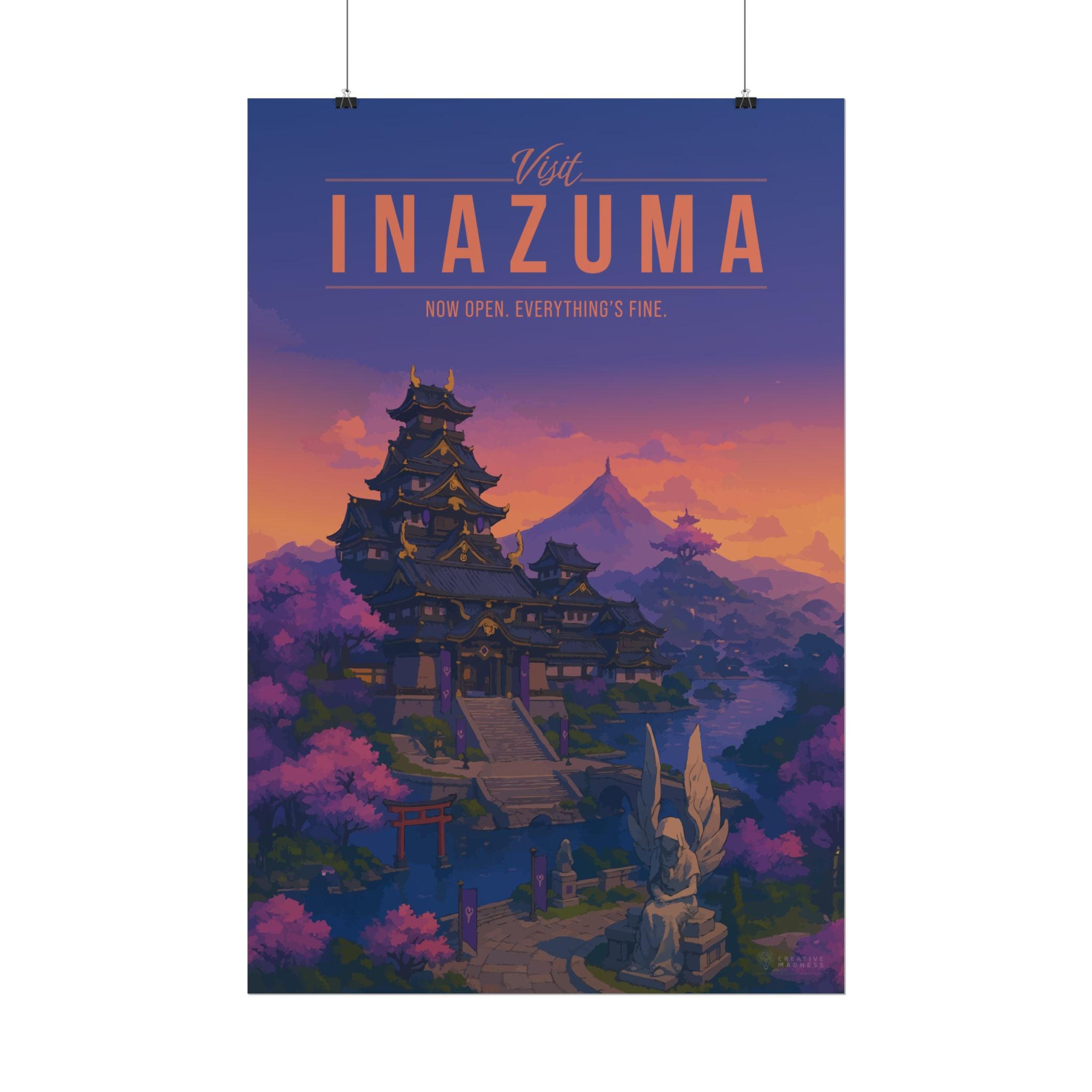 INAZUMA * Travel Poster * Impactful Fantasy Wall Art