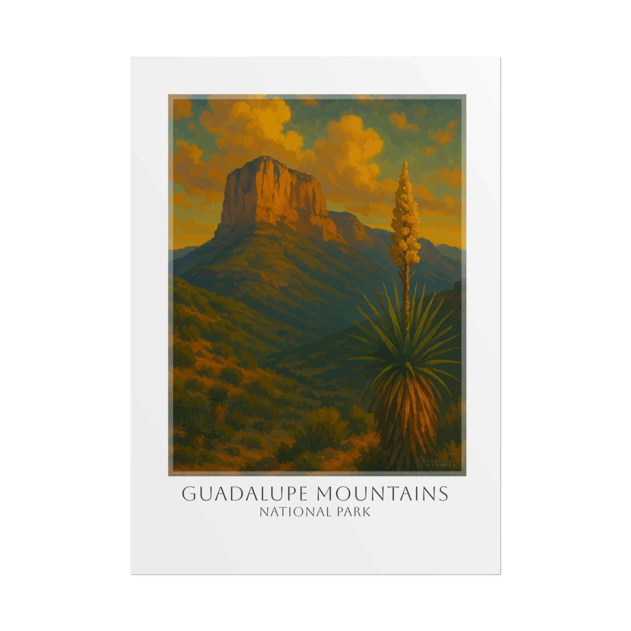 GUADALUPE MOUNTAINS  * Travel Poster * National Park Wall Art