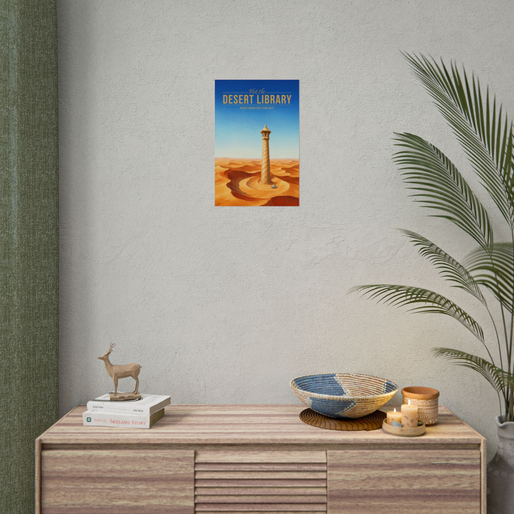 Desert Library Travel Poster