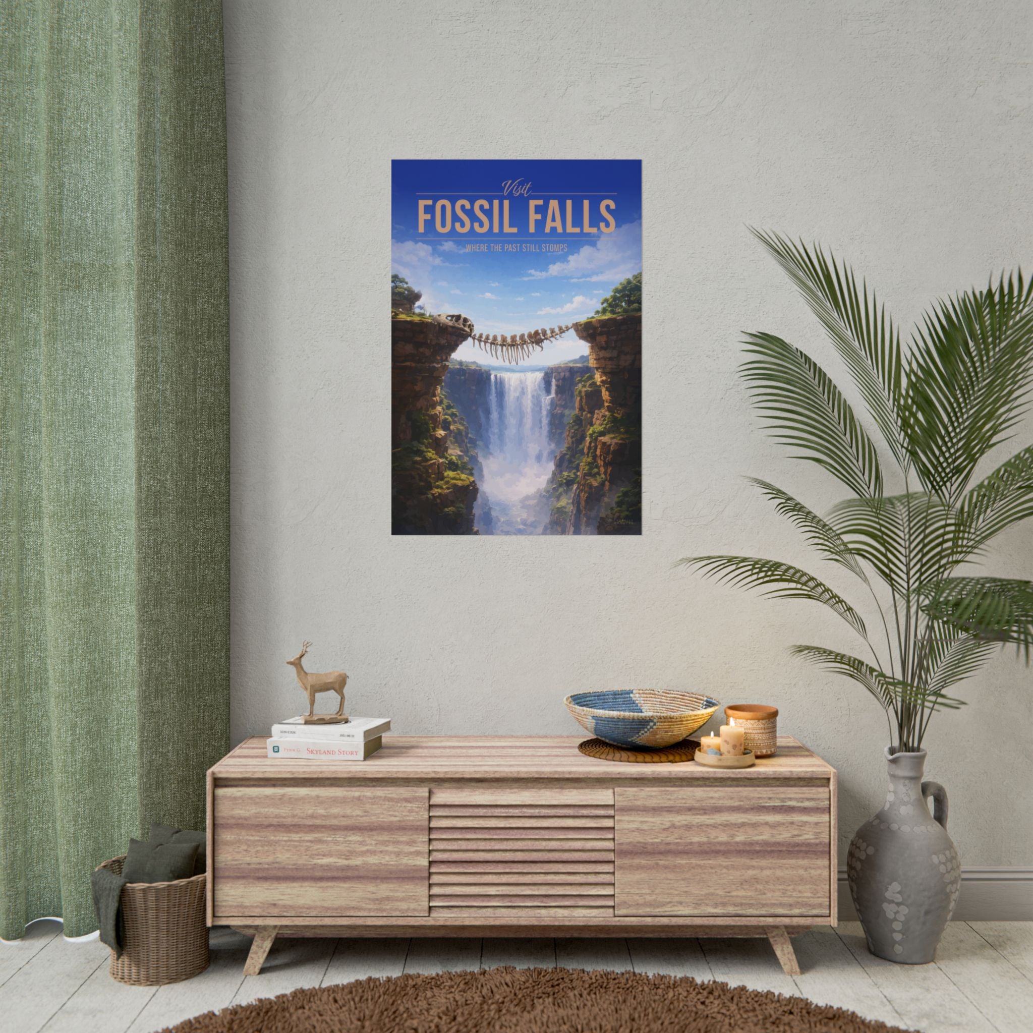 Fossil Falls Travel Poster