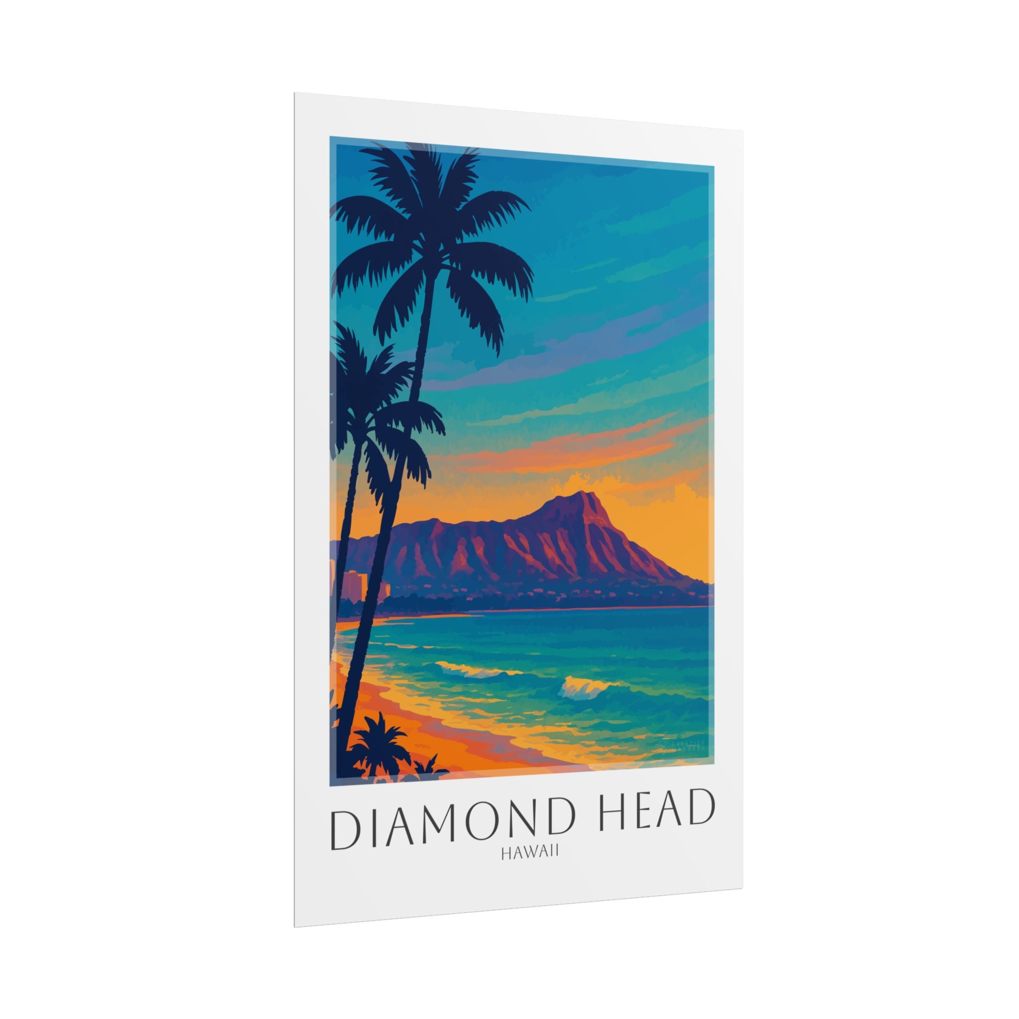 Diamond Head Travel Poster