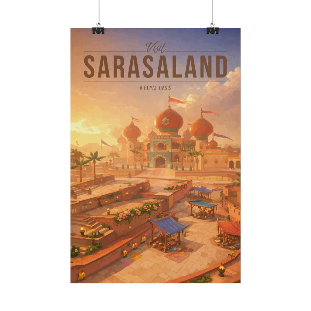 Sarasaland Travel Poster