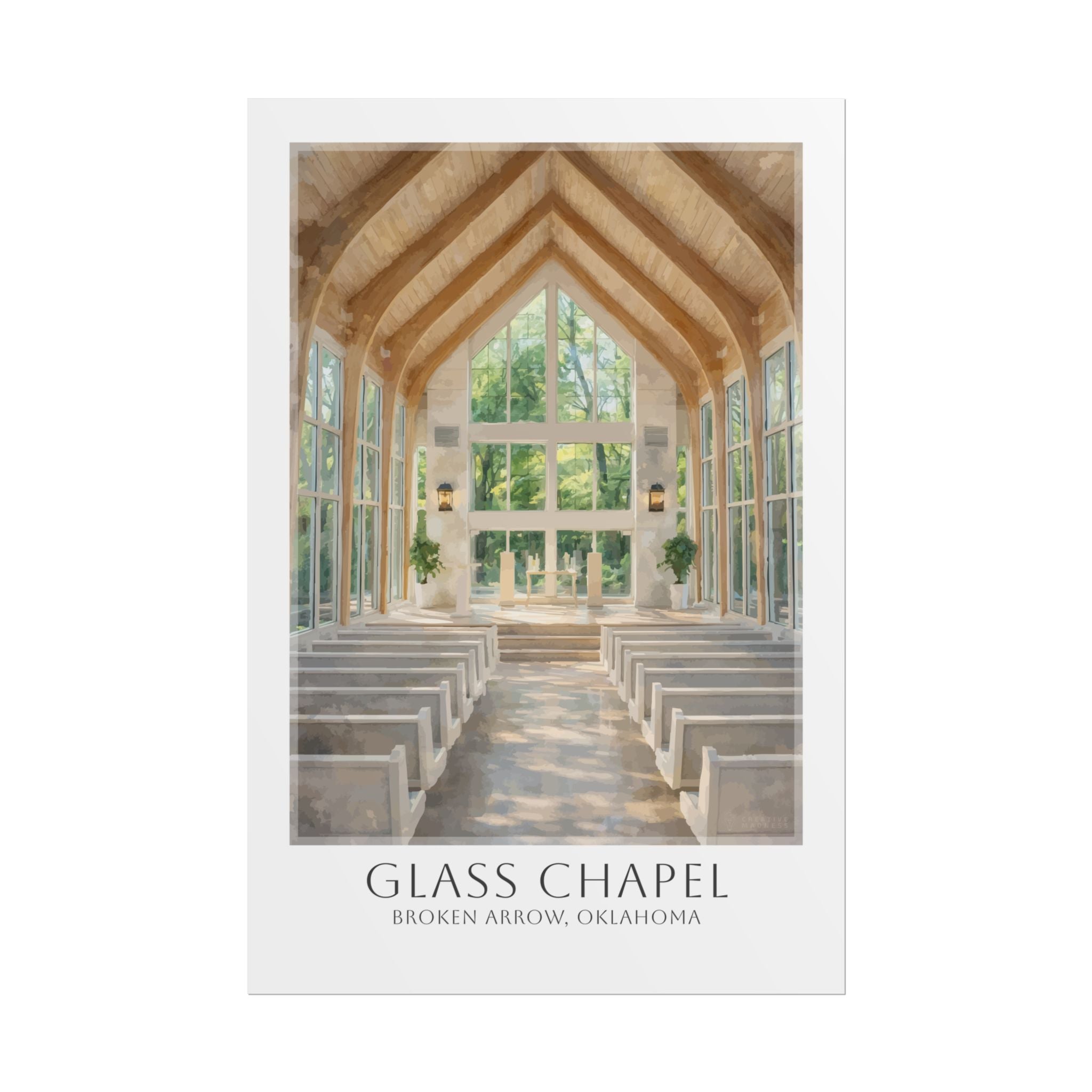 Glass Chapel Travel Poster