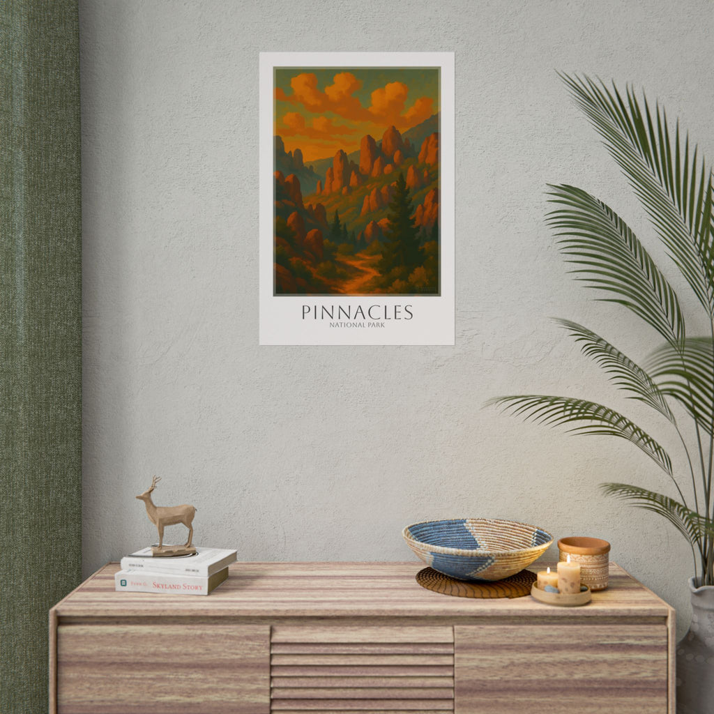 PINNACLES  * Travel Poster * National Park Wall Art