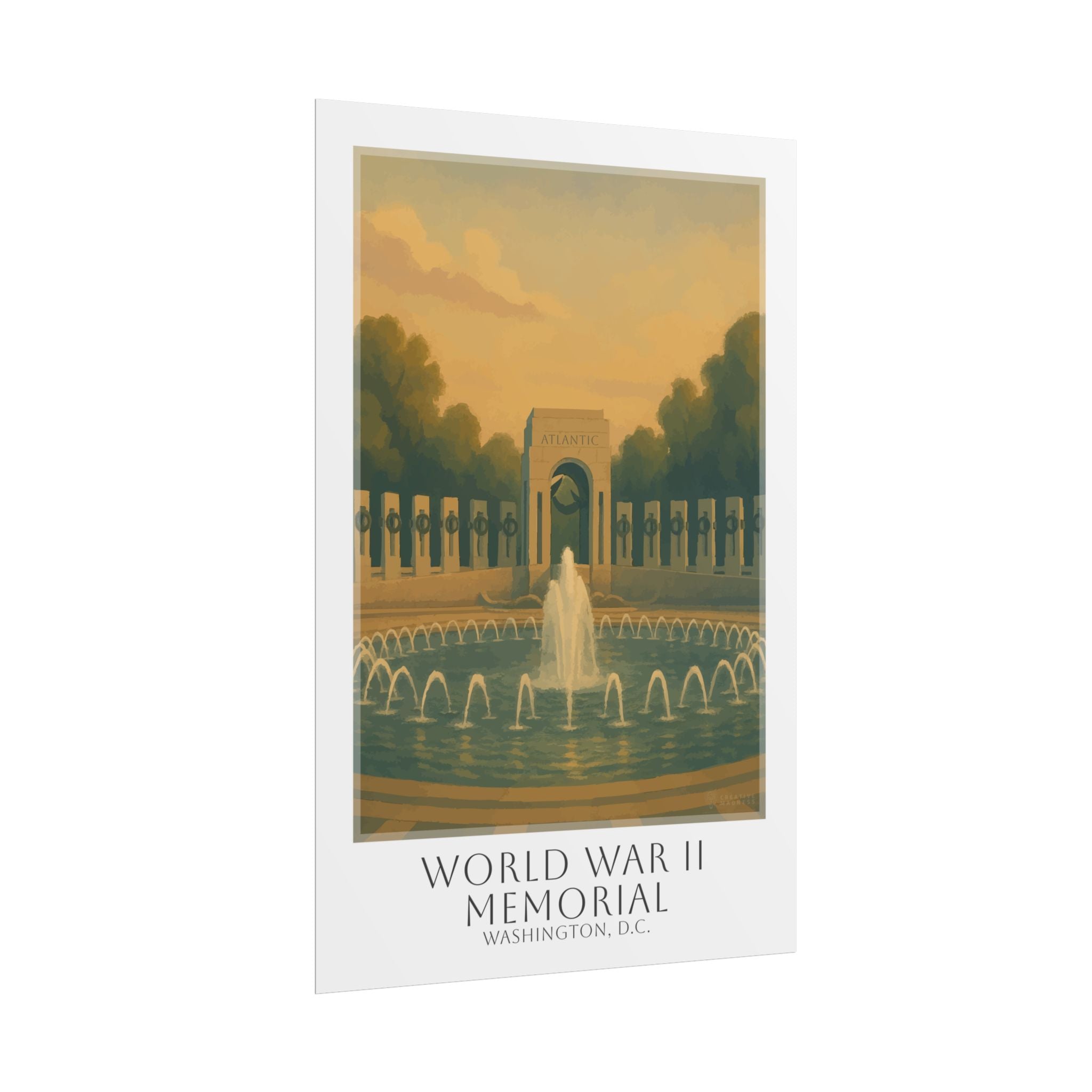 World War Ii Memorial Travel Poster