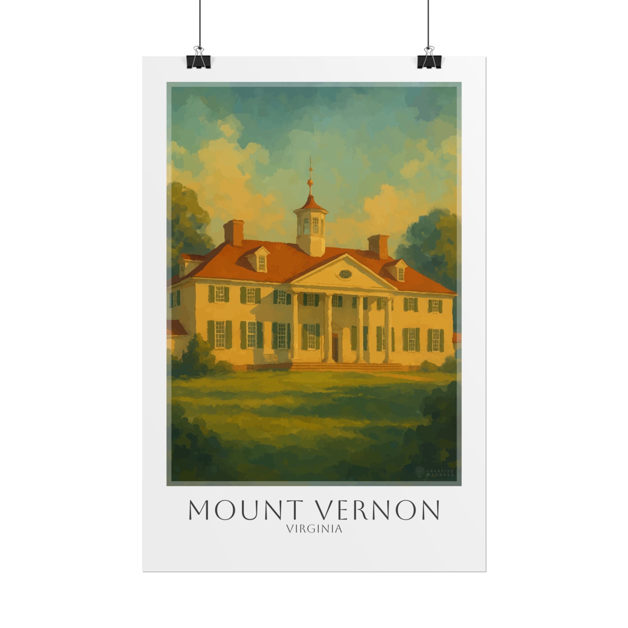 Mount Vernon Travel Poster