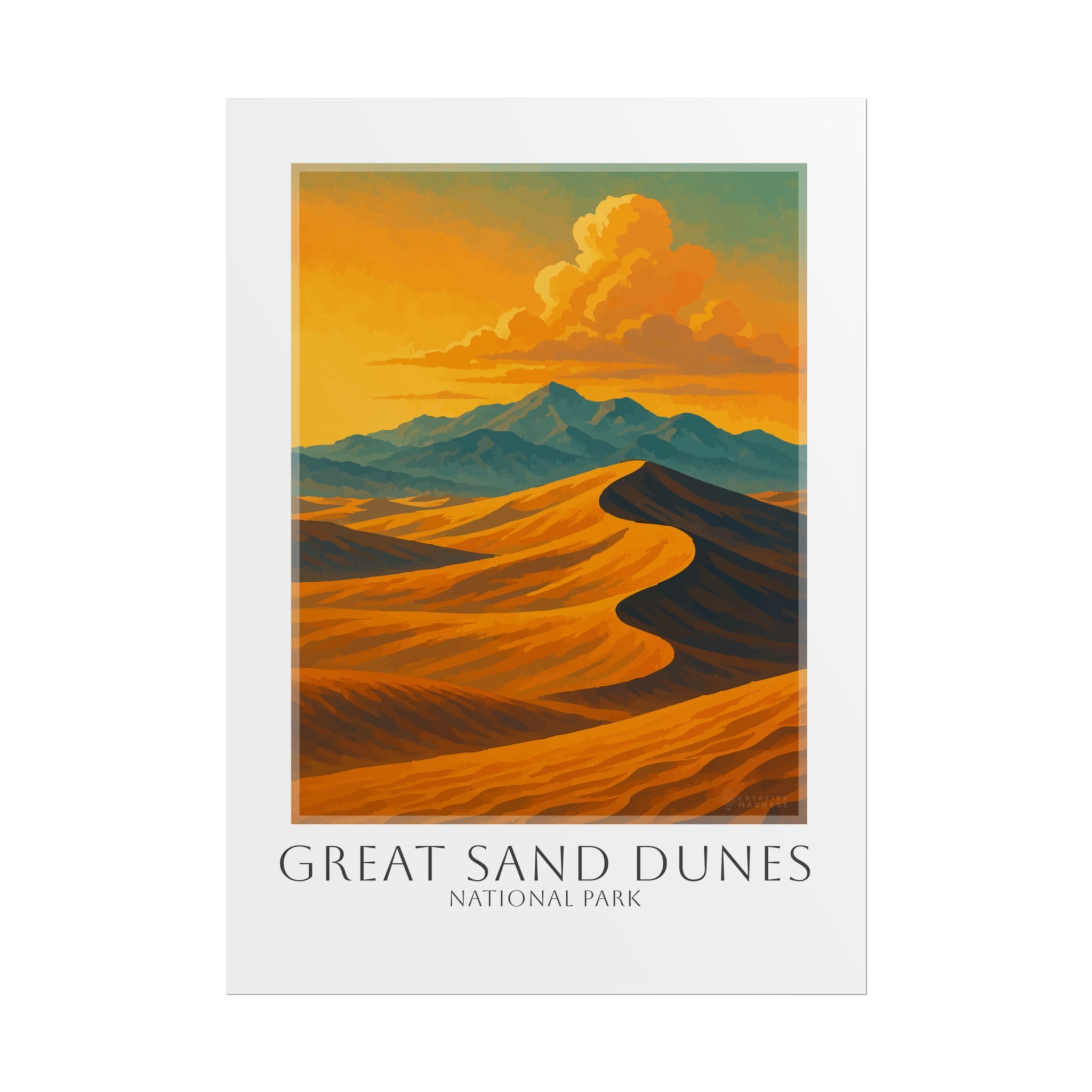 GREAT SAND DUNES  * Travel Poster * National Park Wall Art