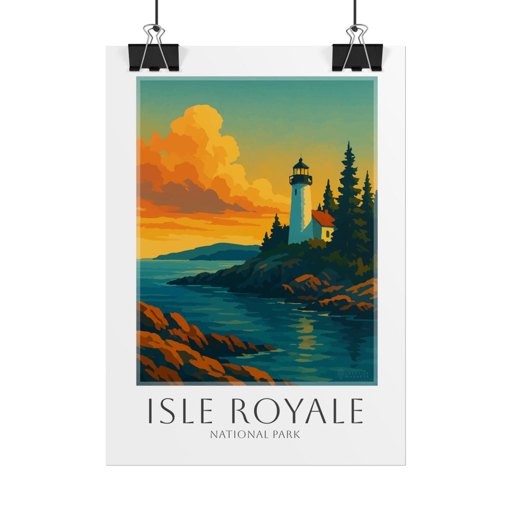 ISLE ROYALE * Travel Poster * National Park Wall Art