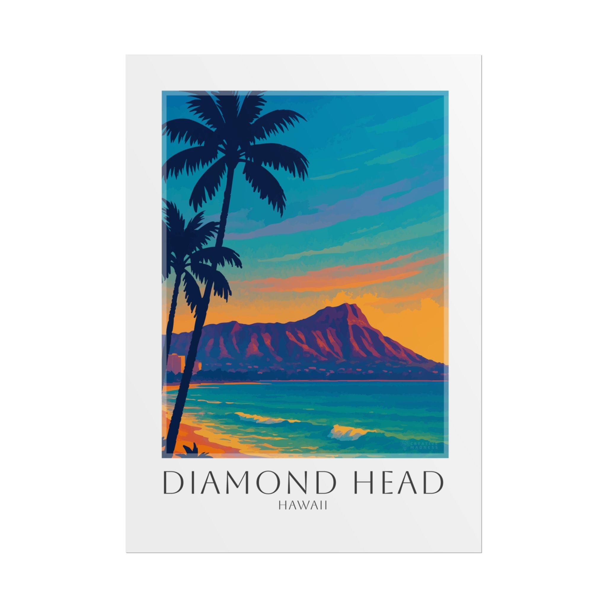 Diamond Head Travel Poster