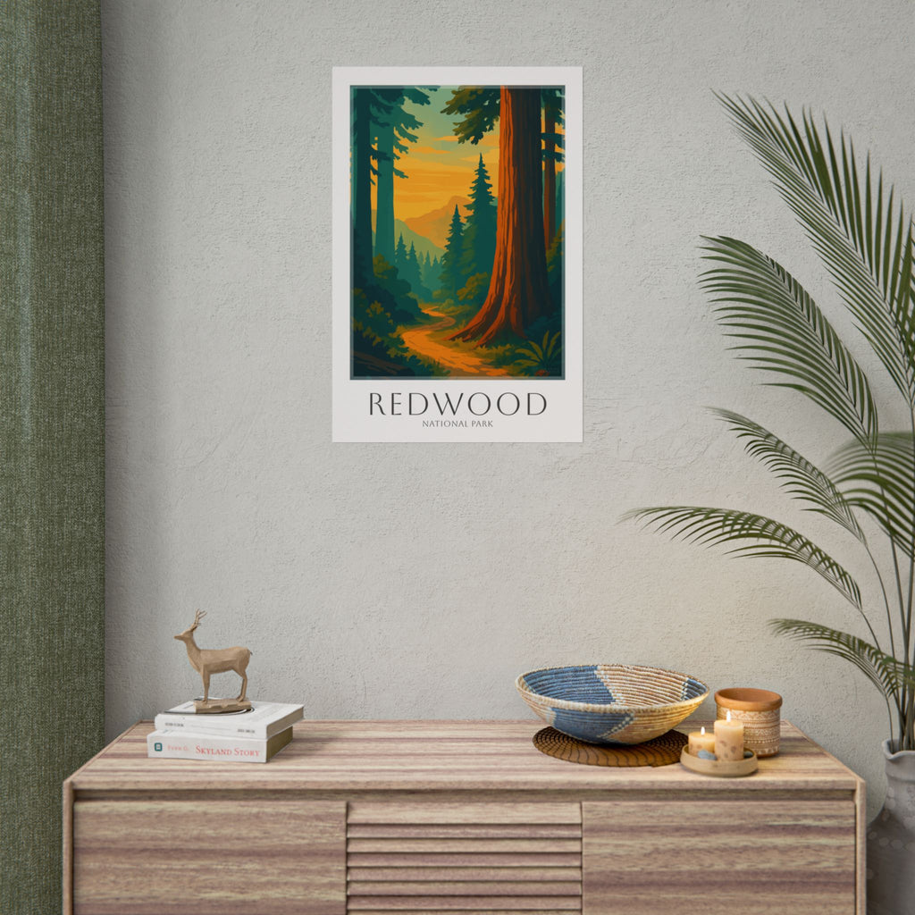 REDWOOD * Travel Poster * National Park Wall Art